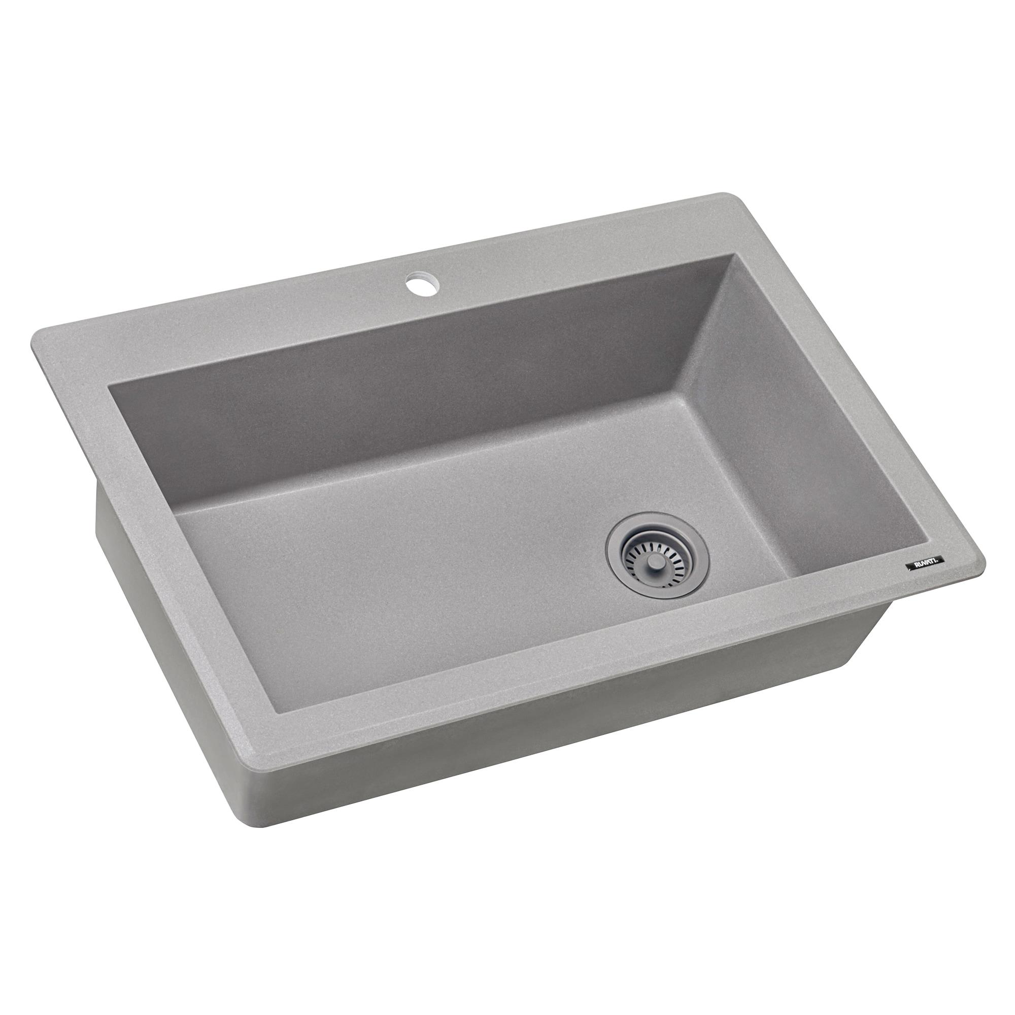 Ruvati 33 x 22 inch epiGranite Topmount Granite Composite Single Bowl Kitchen Sink