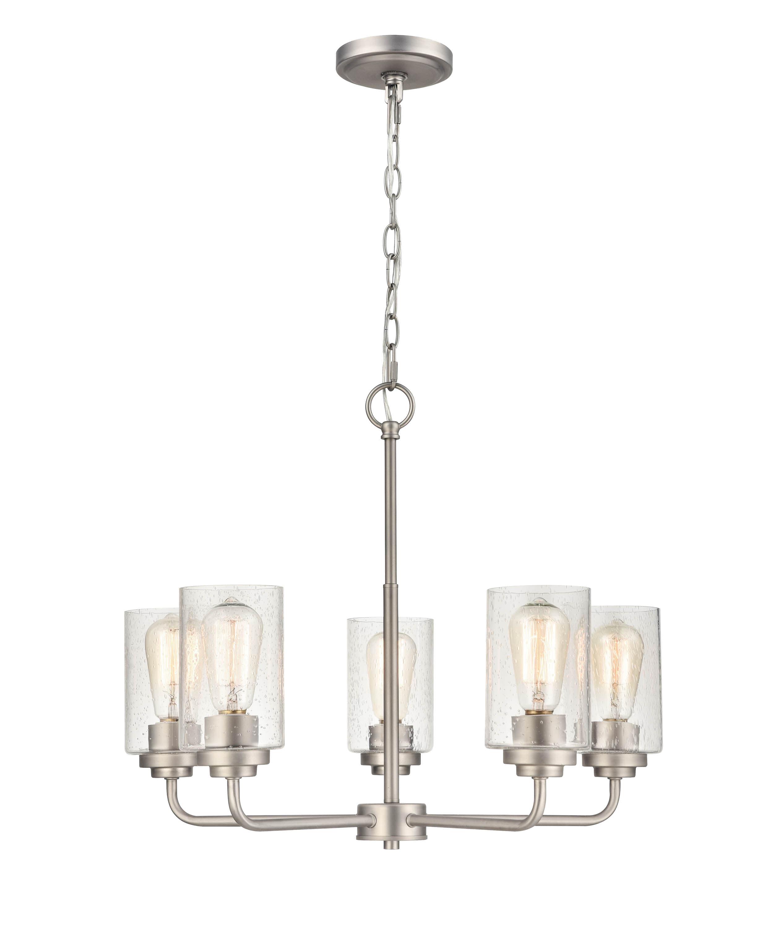 Millennium Lighting Moven 5 - Light Chandelier in  Satin Nickel