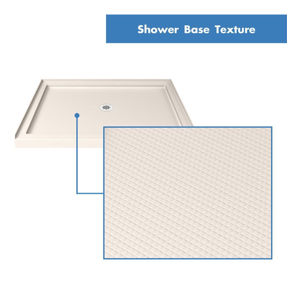 Lumen 36" W x 36" D x 74.75" H Semi-Frameless Square Shower Enclosure with Base Included