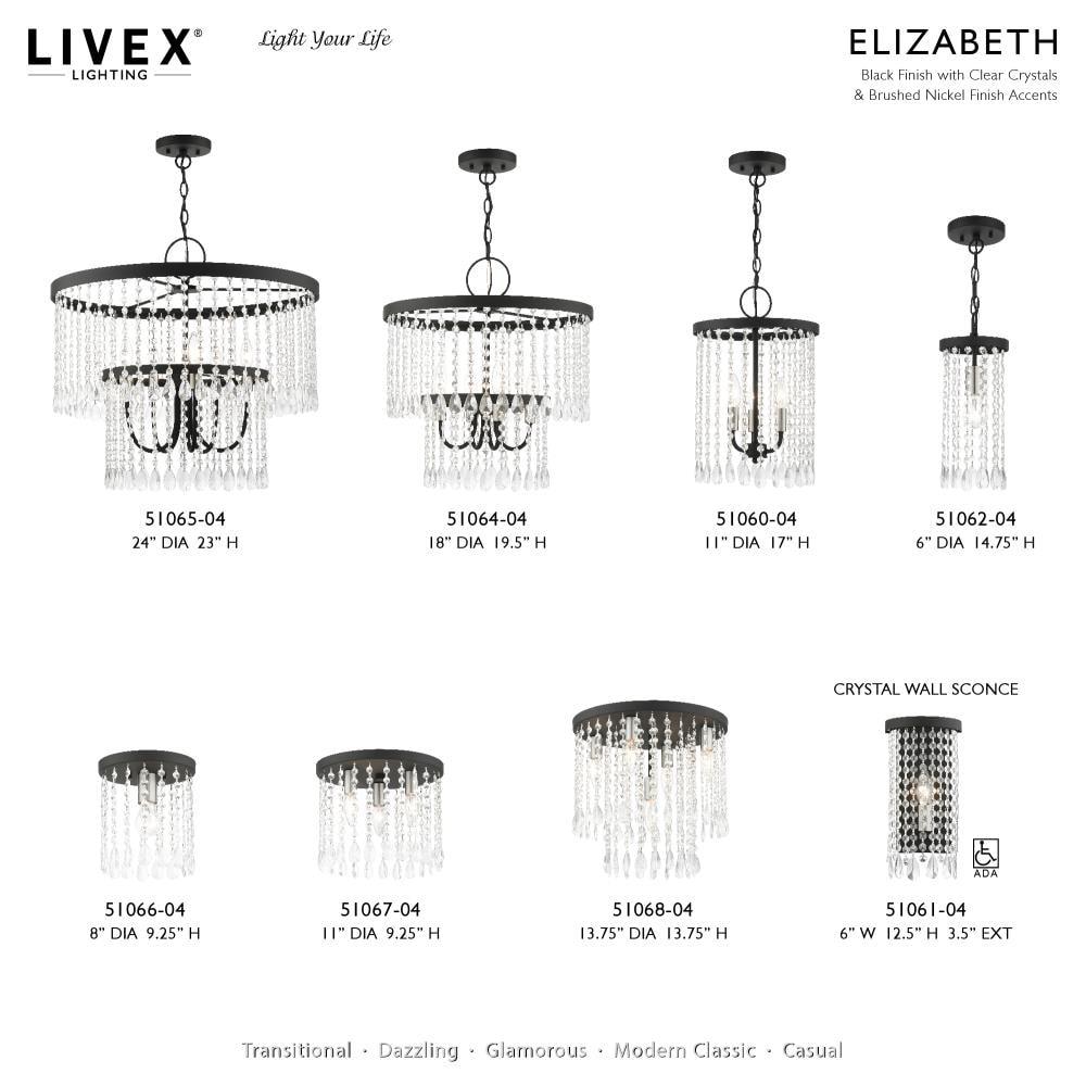 Livex Lighting Elizabeth 5 - Light Pendant in  Black