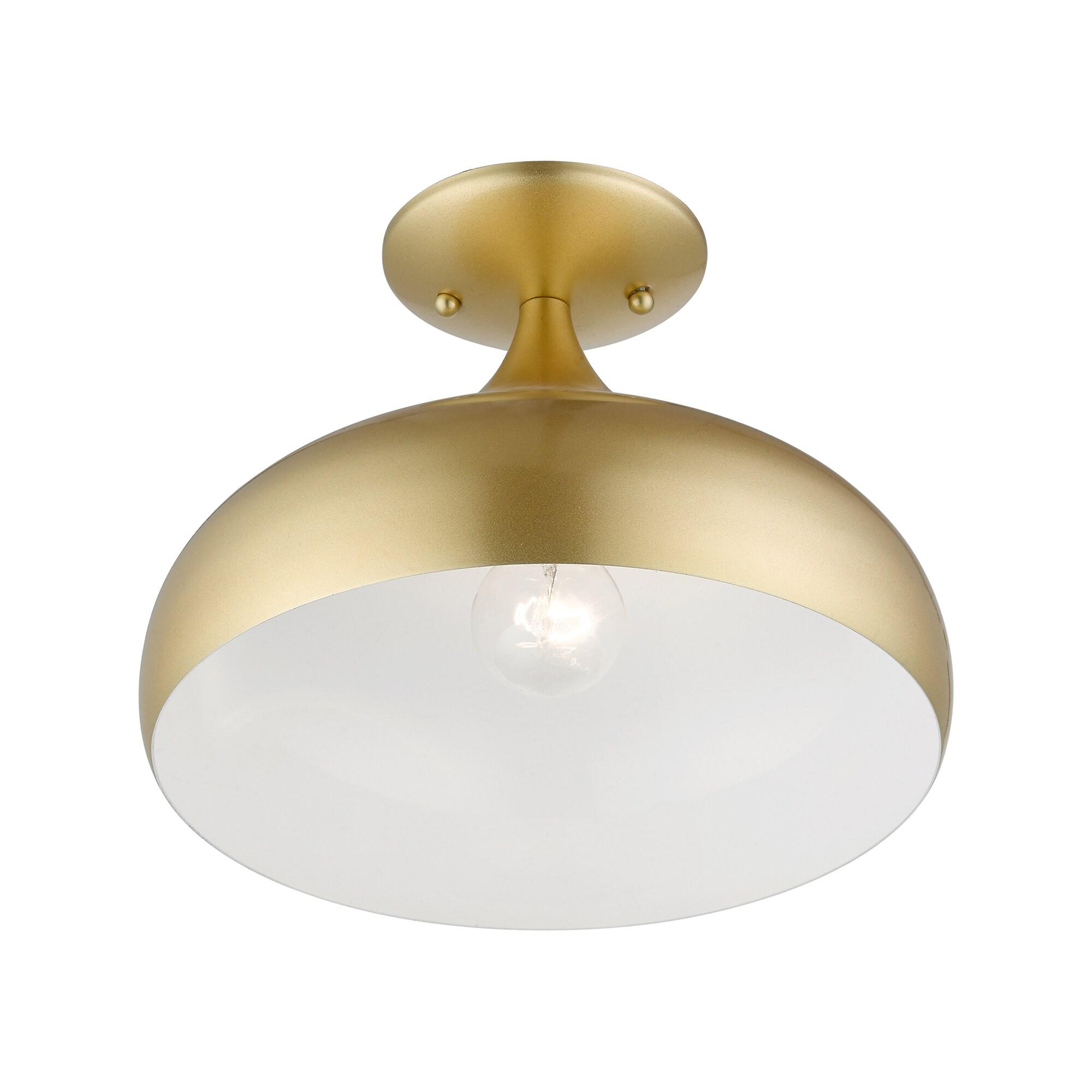 Livex Lighting Amador 1 - Light Semi-Flush Mount in  Soft Gold