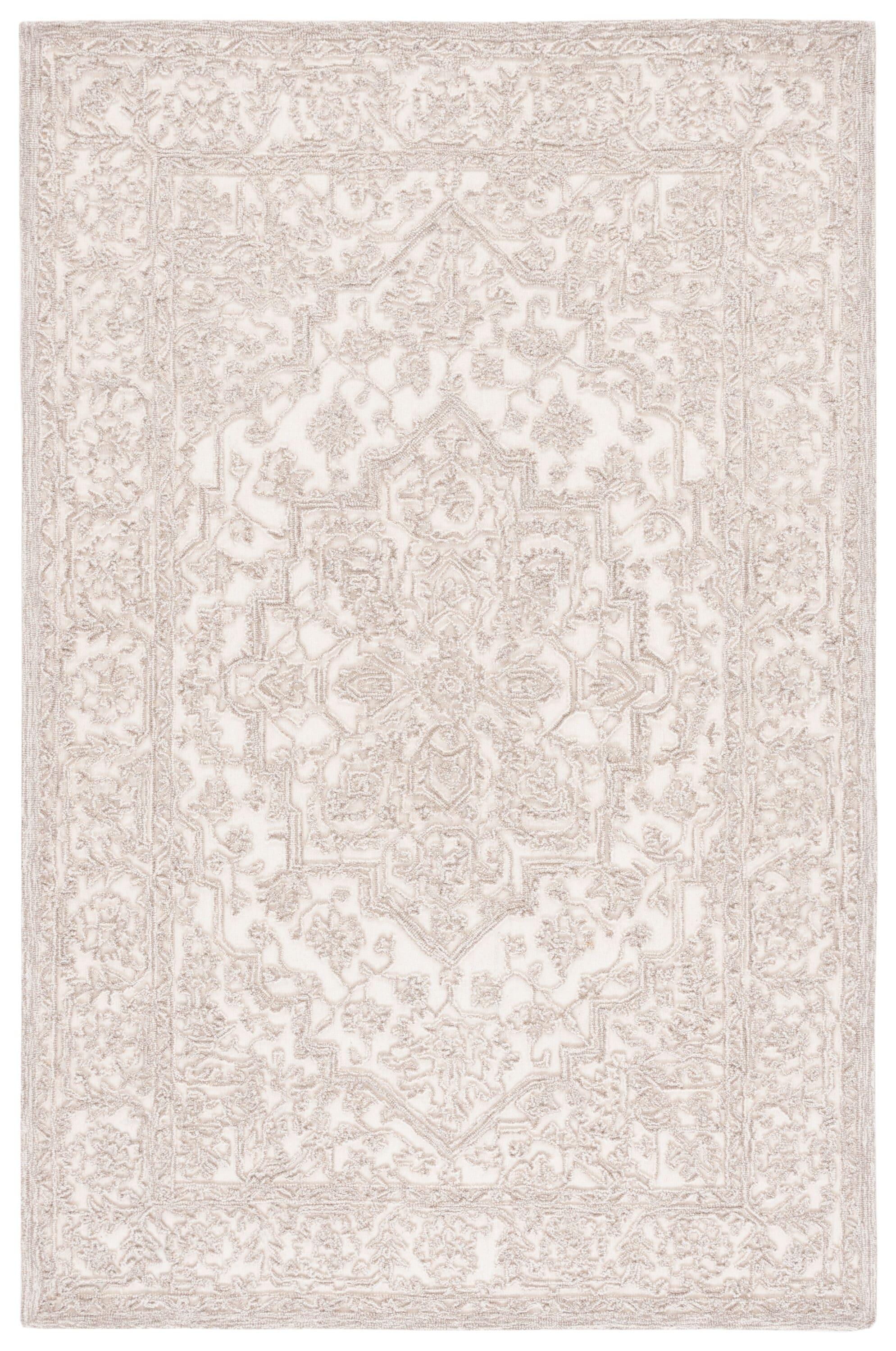 Trace TRC302 Hand Tufted Area Rug - Ivory/Natural - 5'x8' - Safavieh.