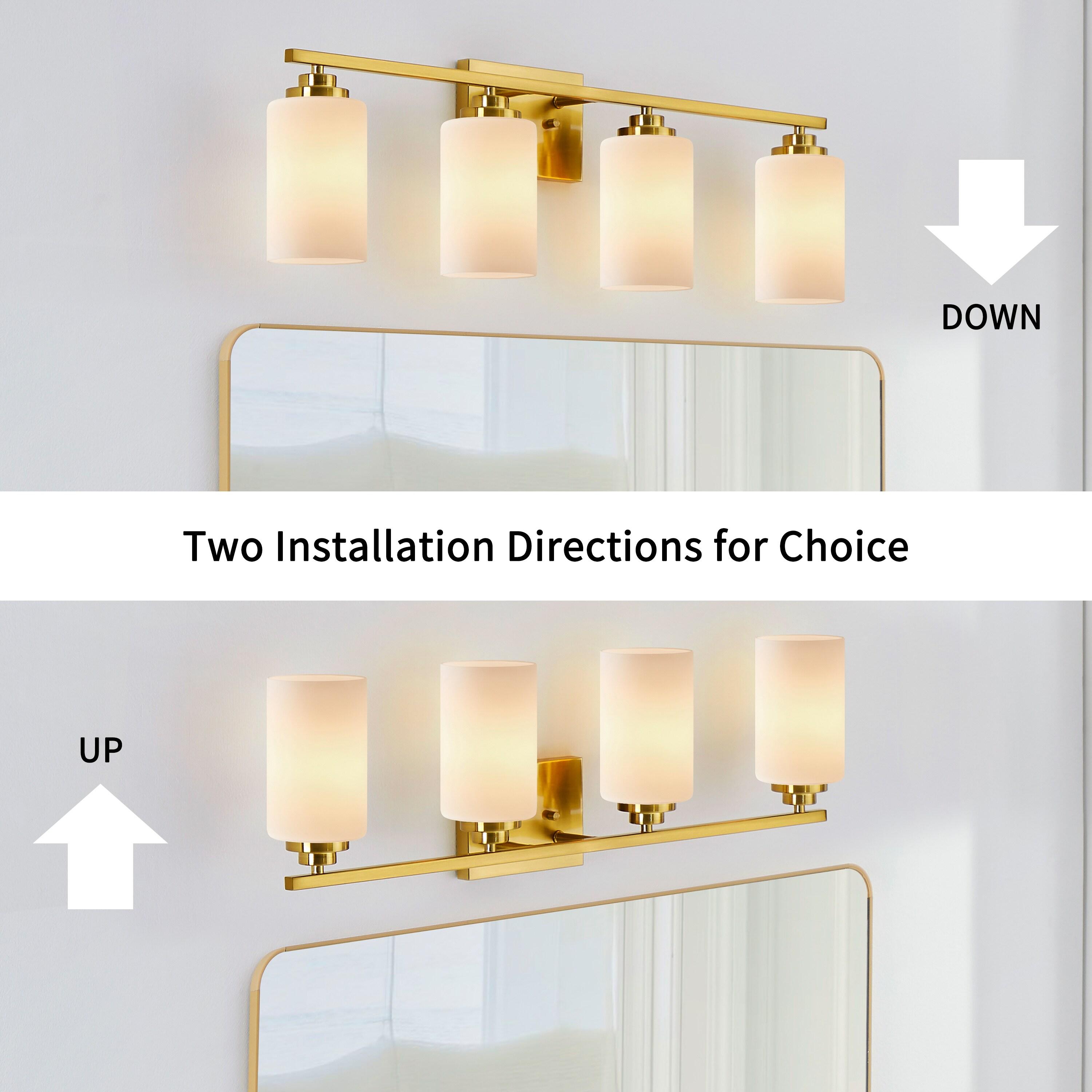 Vanity Light With Frosted White Glass