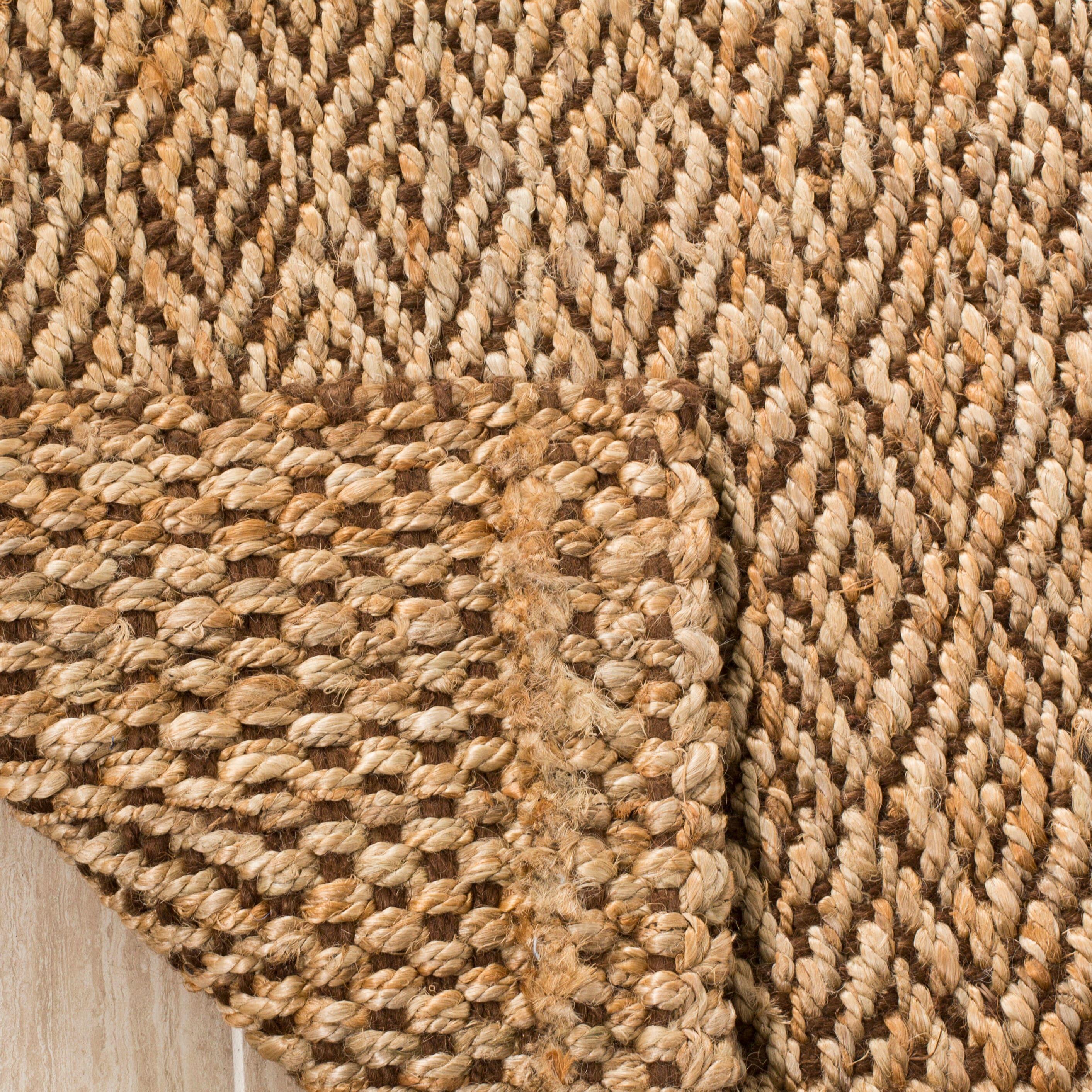 Natural Fiber NF183 Hand Woven Indoor Area Rug - Natural/Brown - 4'x6' - Safavieh