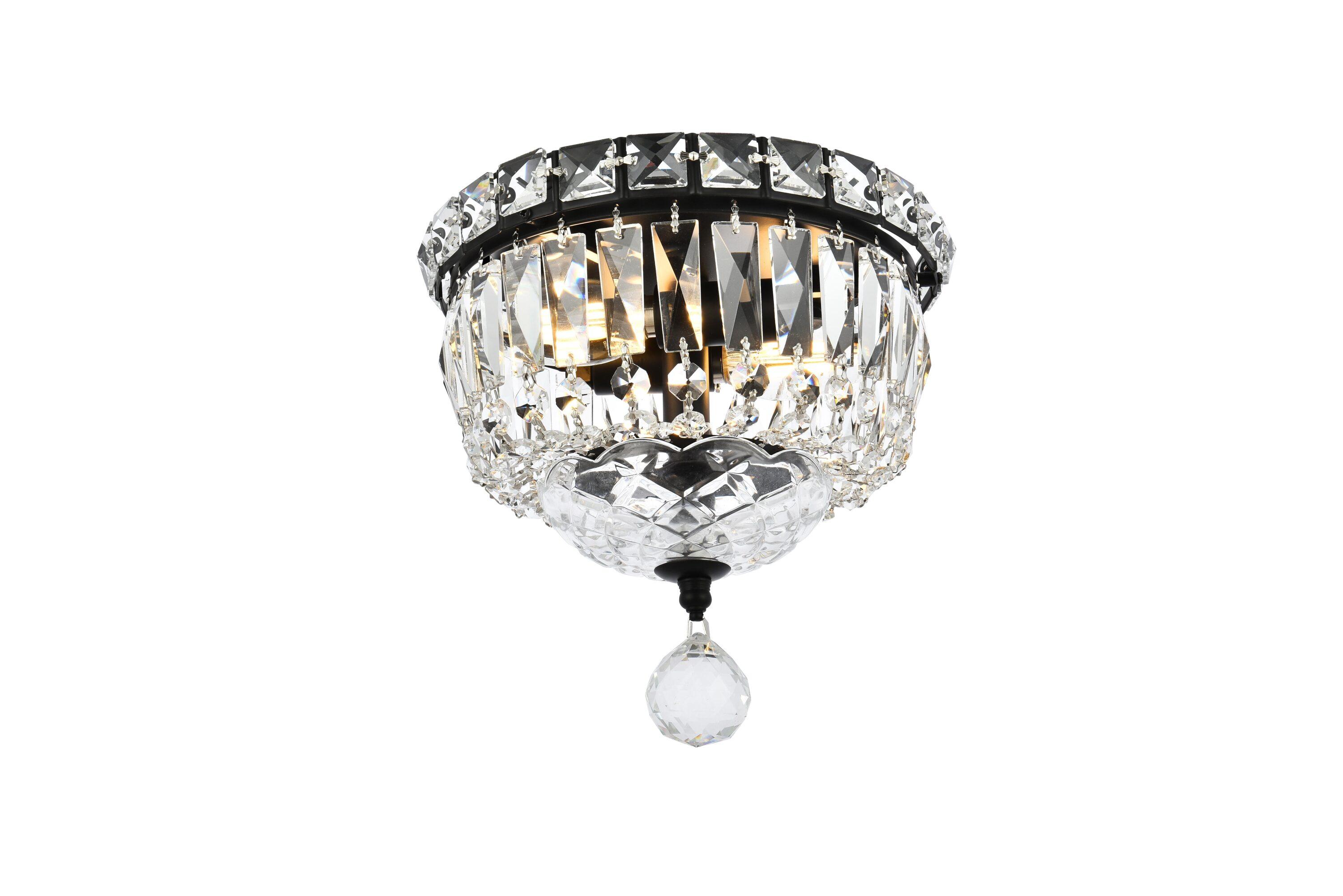 Elegant Lighting Tranquil 8 inch black flush mount