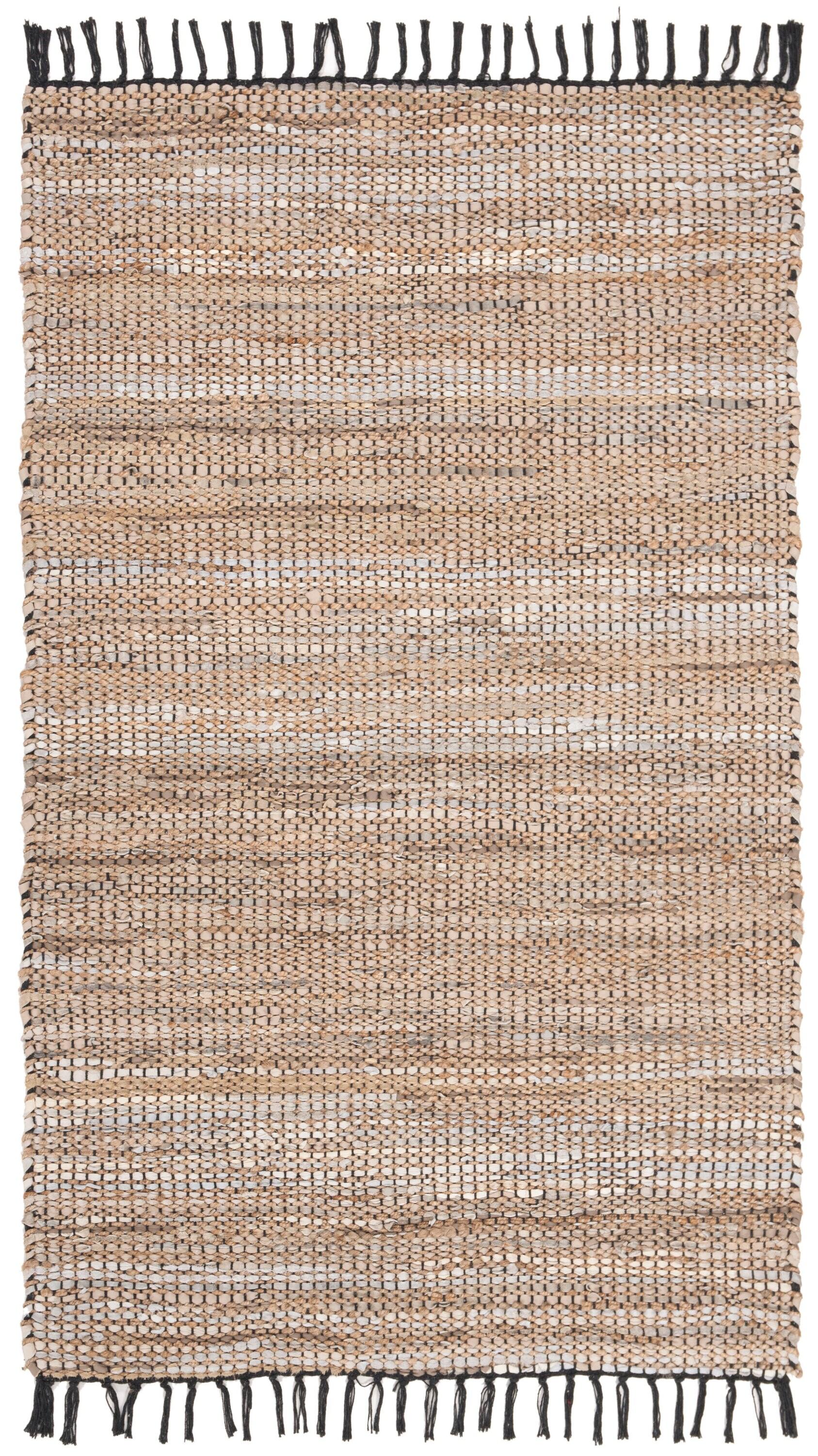 Vintage Leather VTL203 Hand Woven Area Rug - Beige - 3'x5' - Safavieh.