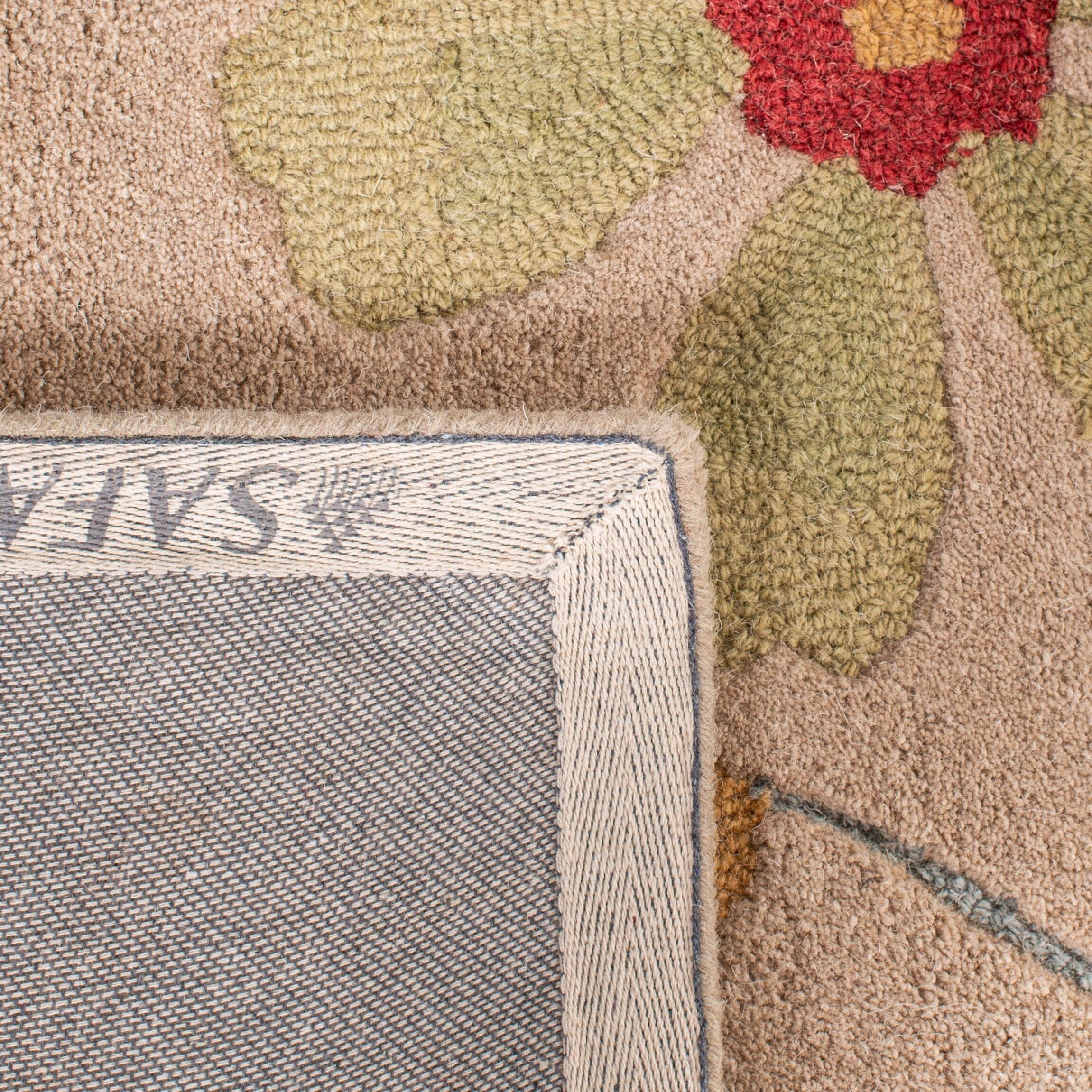 Blossom BLM784 Hand Hooked Area Rug - Beige/Multi - 5'x8' - Safavieh.