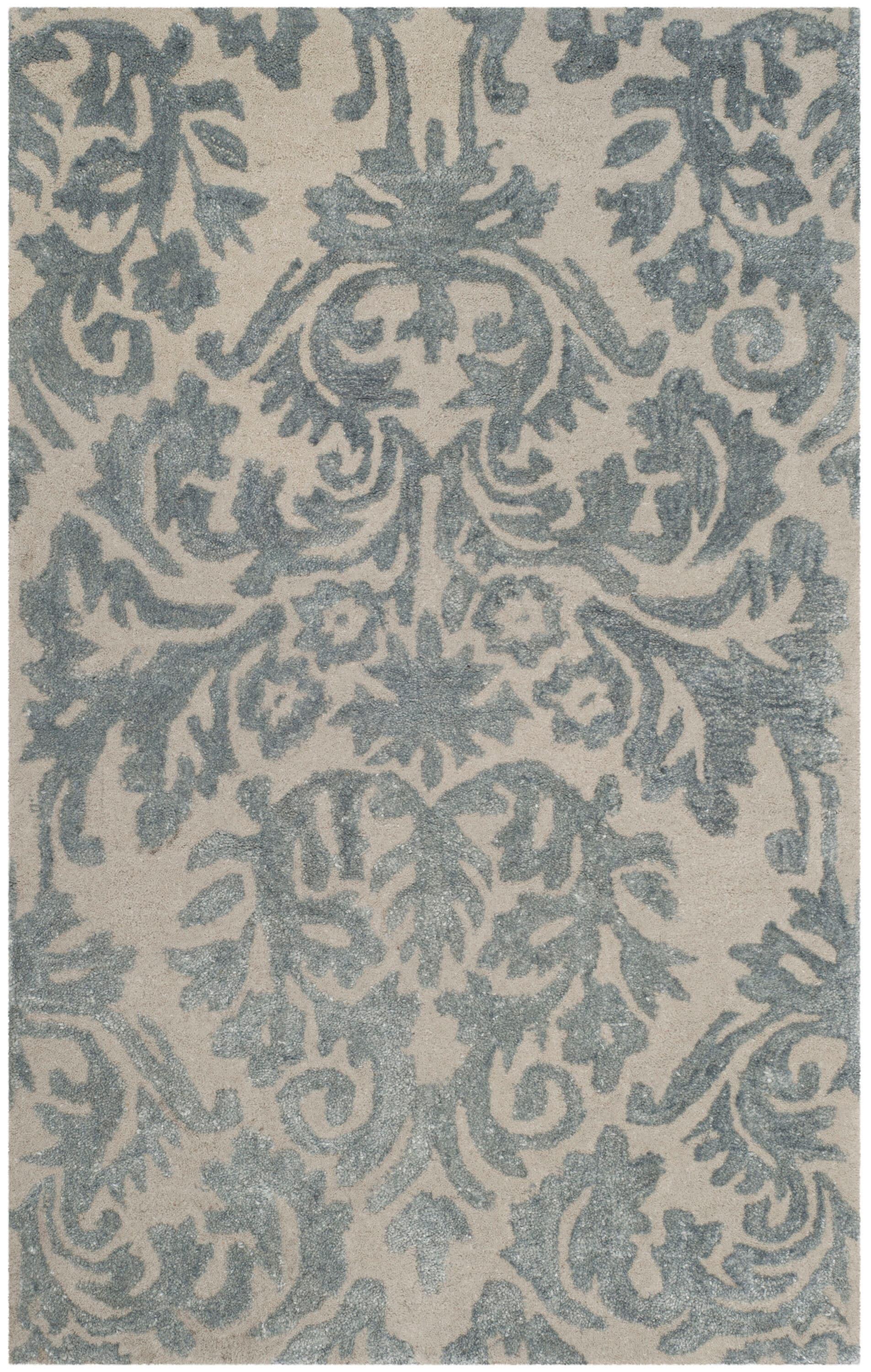 Bella BEL156 Hand Tufted Accent Rug - Ivory/Silver - 2'6"x4' - Safavieh.