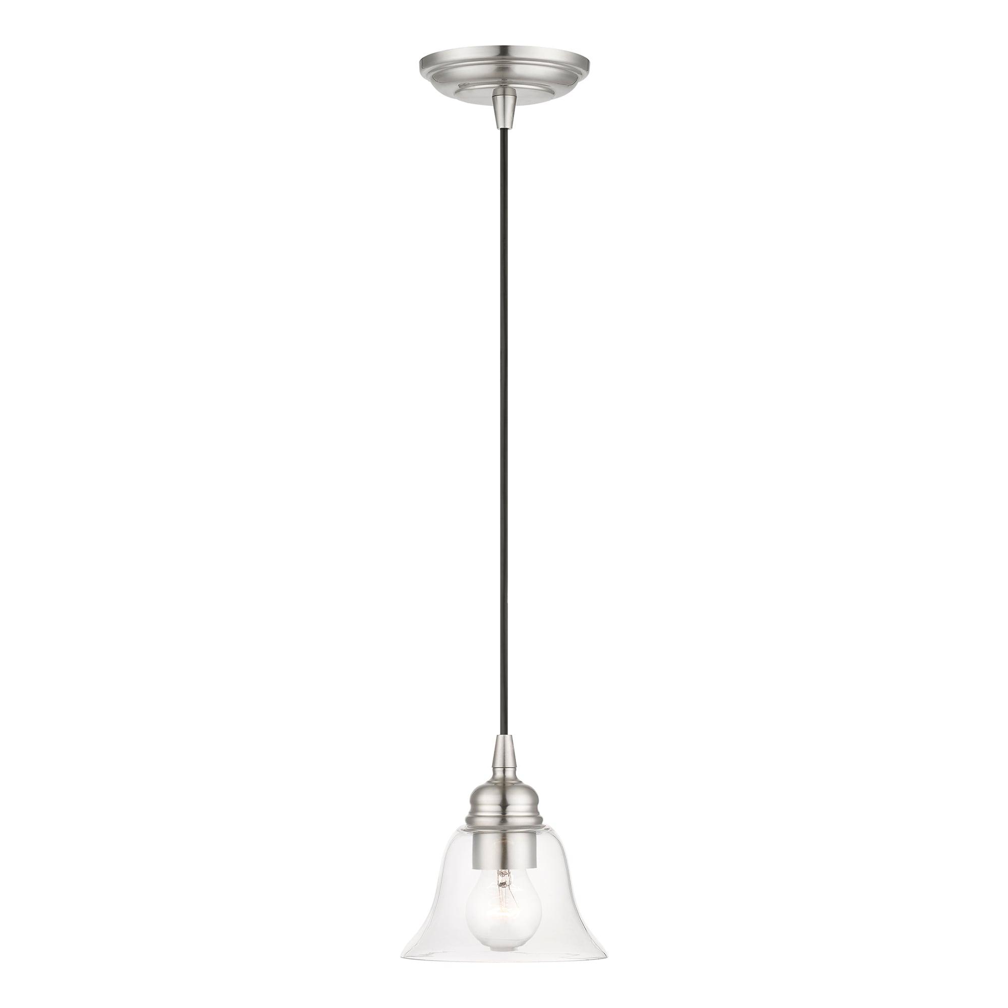 Livex Lighting Moreland 1 - Light Pendant in Brushed Nickel