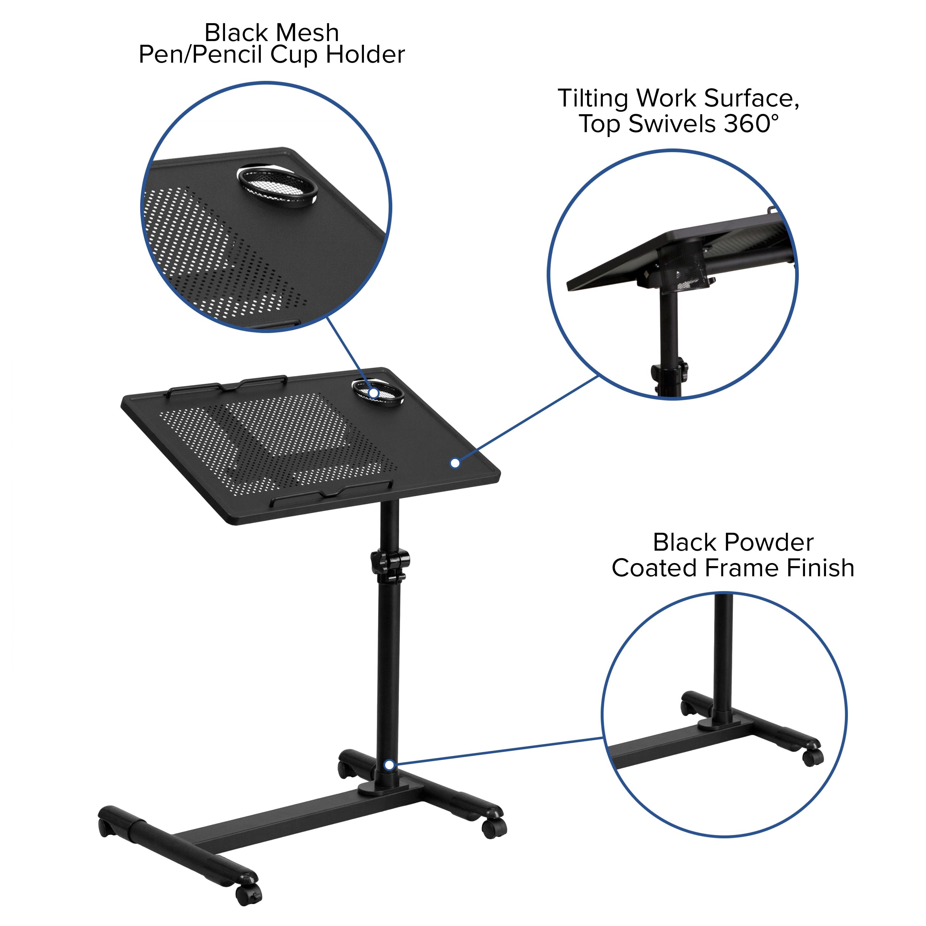 Macon Adjustable Height Steel Mobile Computer Desk