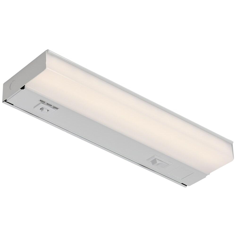 Maxxima 12 in. Hardwired LED Under Cabinet Light - 300 Lumens, 3 CCT, Color Temperature Slide Control, 3000K/4000K/5000K, White, on/off Switch, ETL Listed