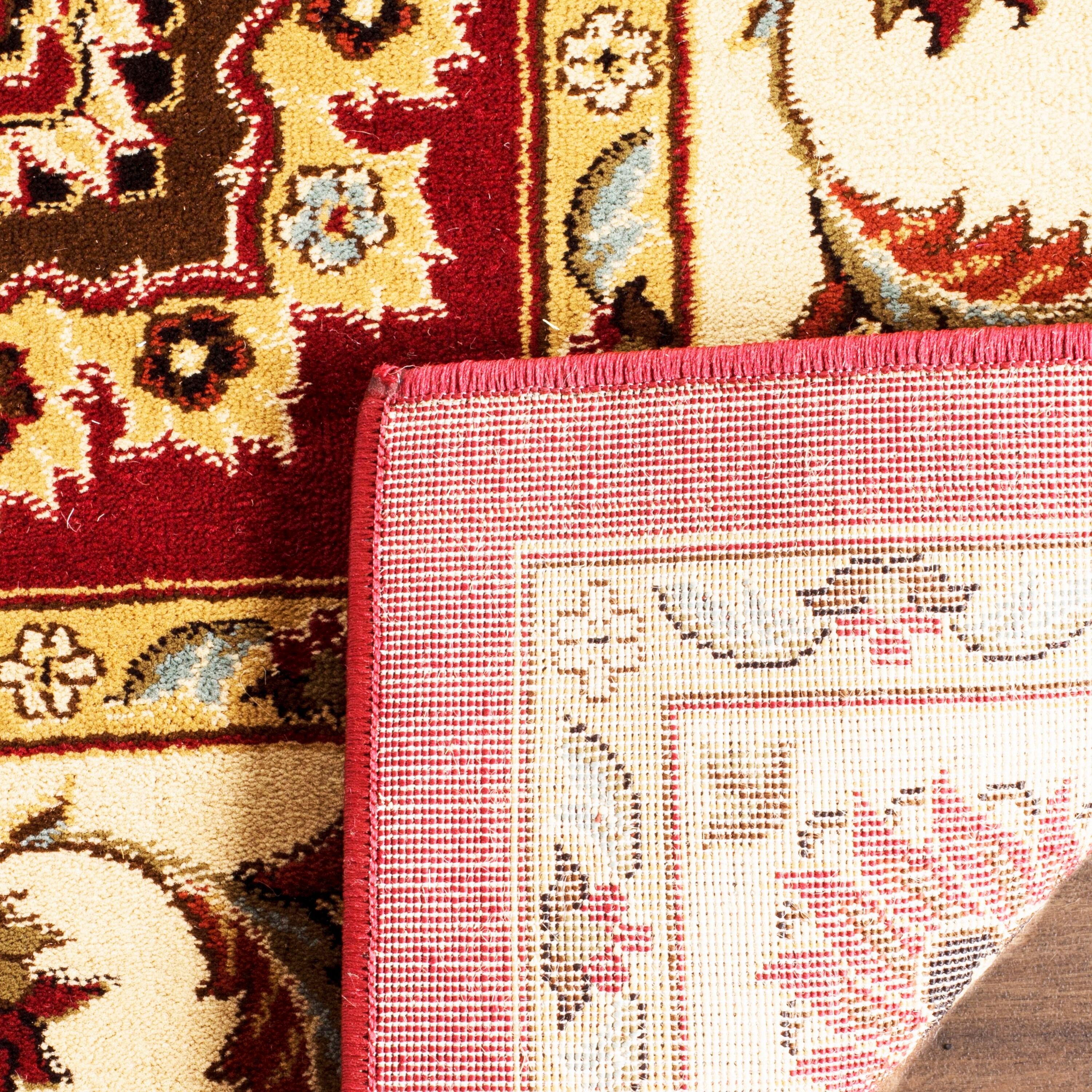 Lyndhurst LNH555 Power Loomed Area Rug - Red/Ivory - 6'7"x9'6" - Safavieh