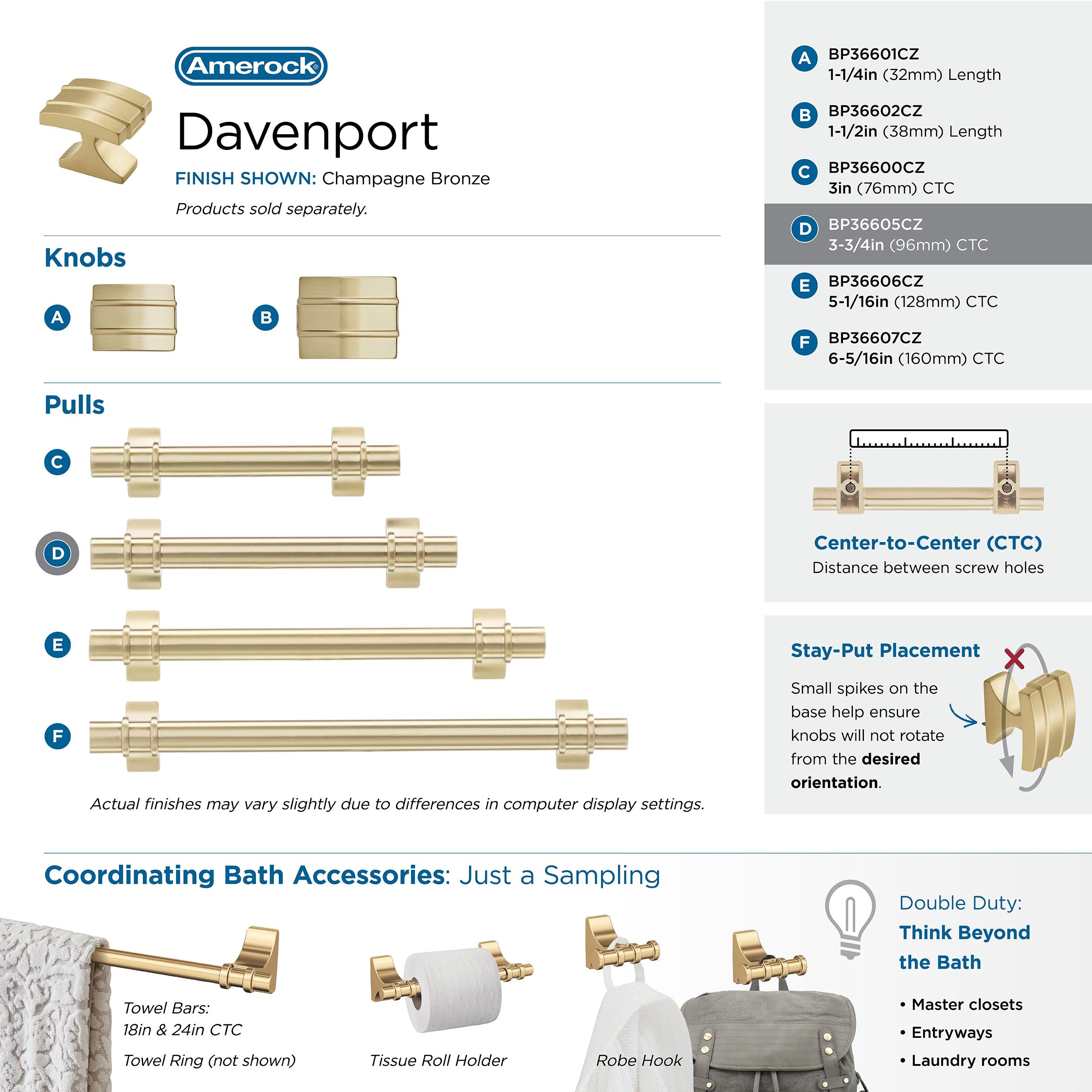 Davenport 3 3/4" Center to Center Bar Pull