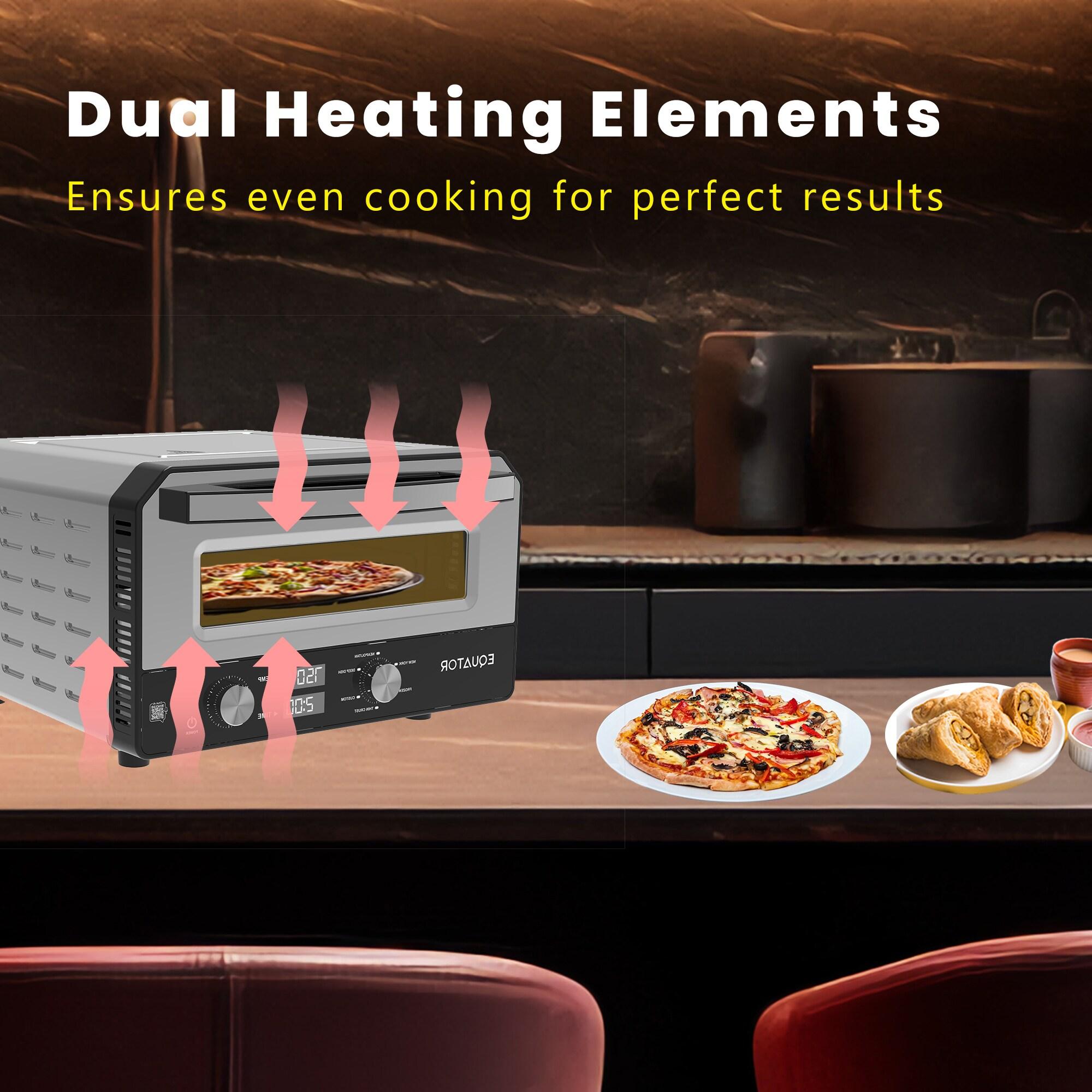 Equator Advanced Appliances Equator ELECTRIC PIZZA OVEN Multi Program w/ Baking Stone Countertop 0.5cf 110V | Wayfair