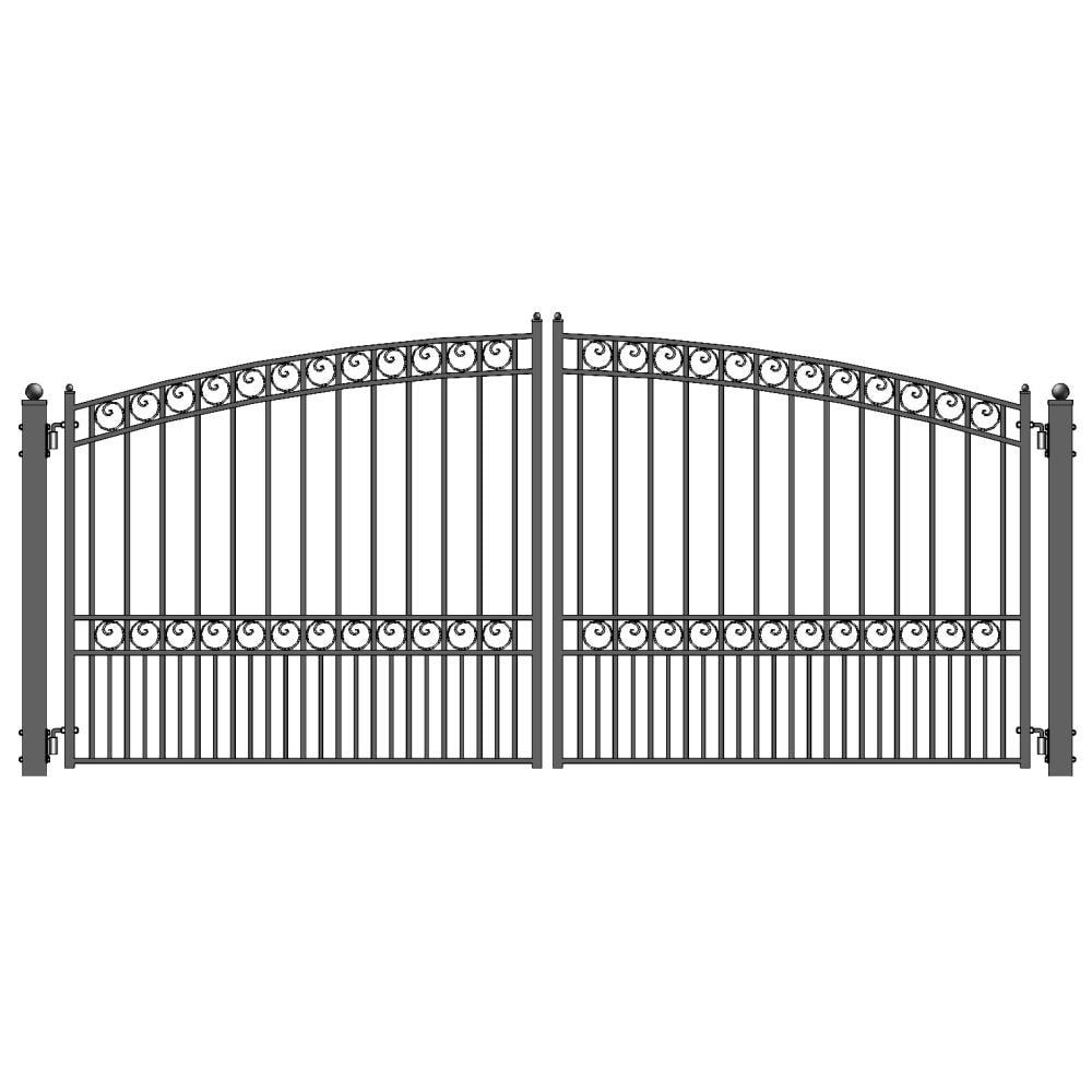 Steel Dual Swing Driveway Gate - PARIS Style