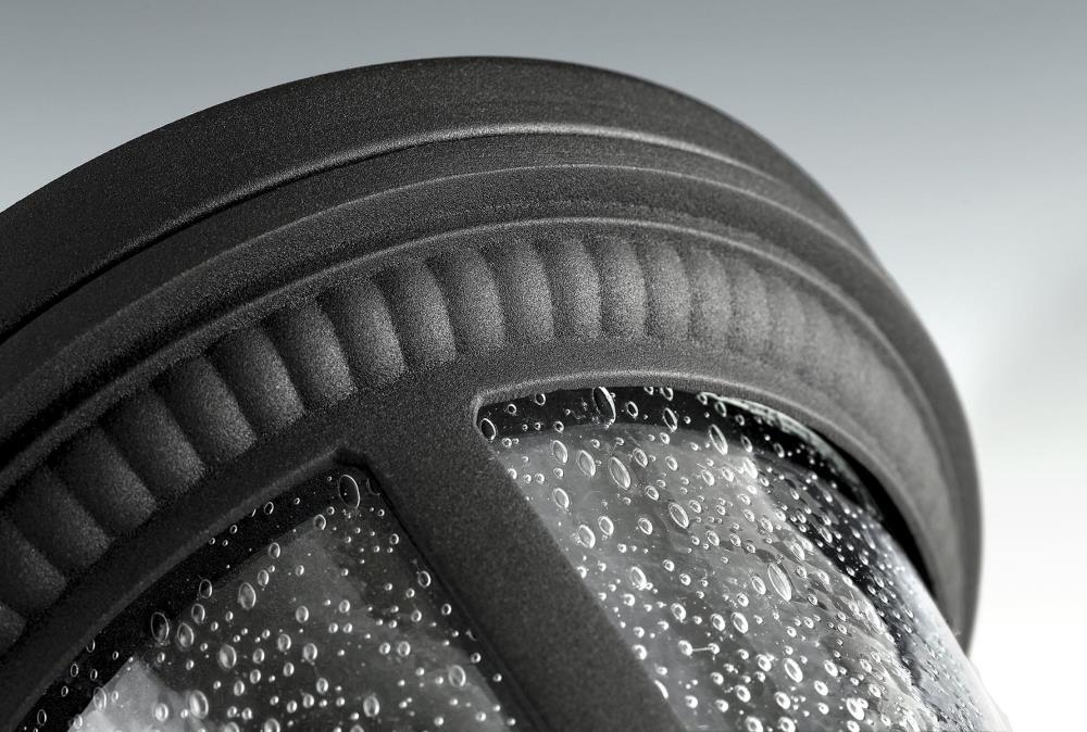 Progress Lighting Westport 1-Light Outdoor Post Lantern in Antique Bronze with Seeded Glass Shade