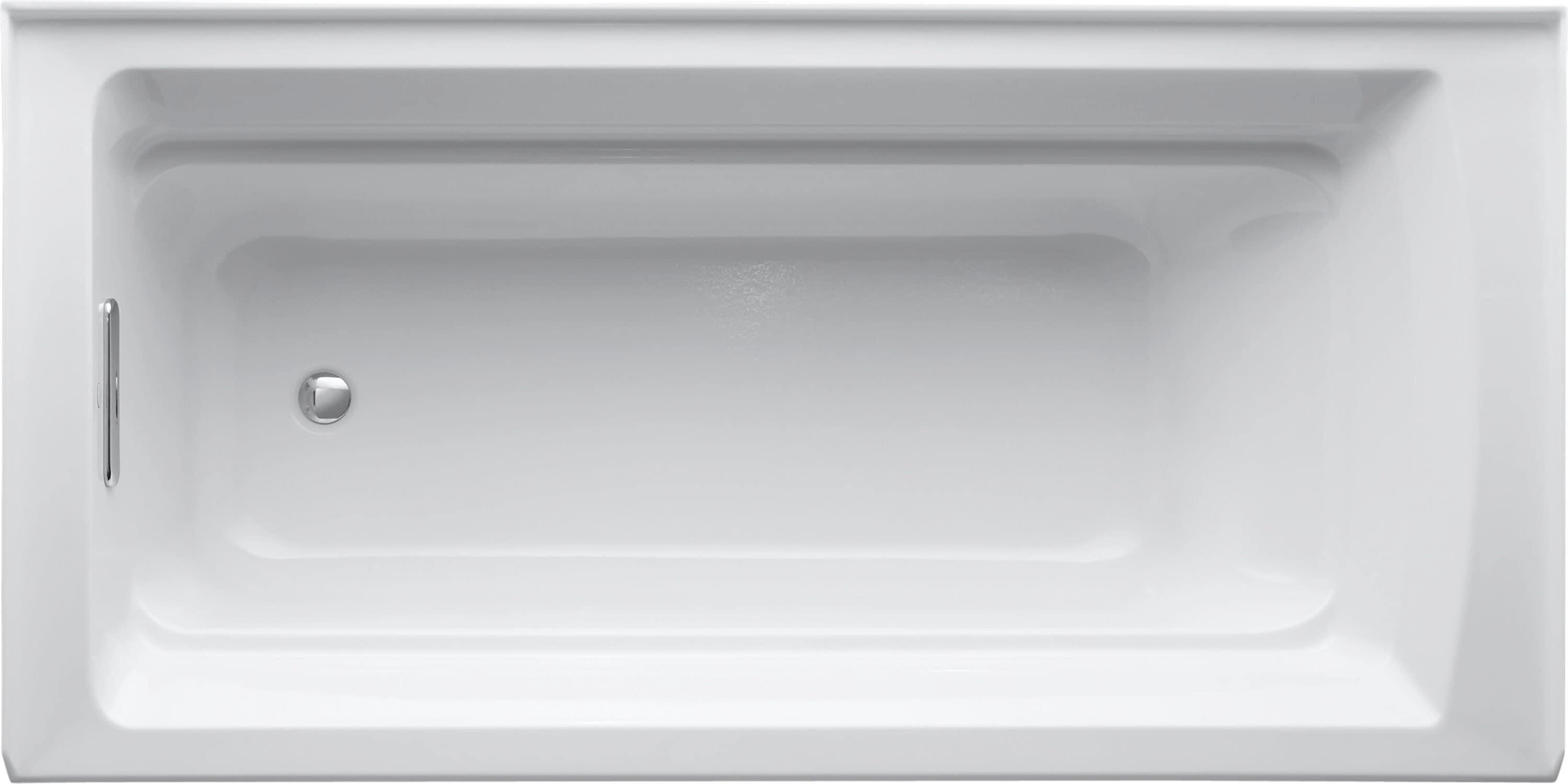 72" x 36" Acrylic Alcove Soaking Bathtub with Comfort Depth