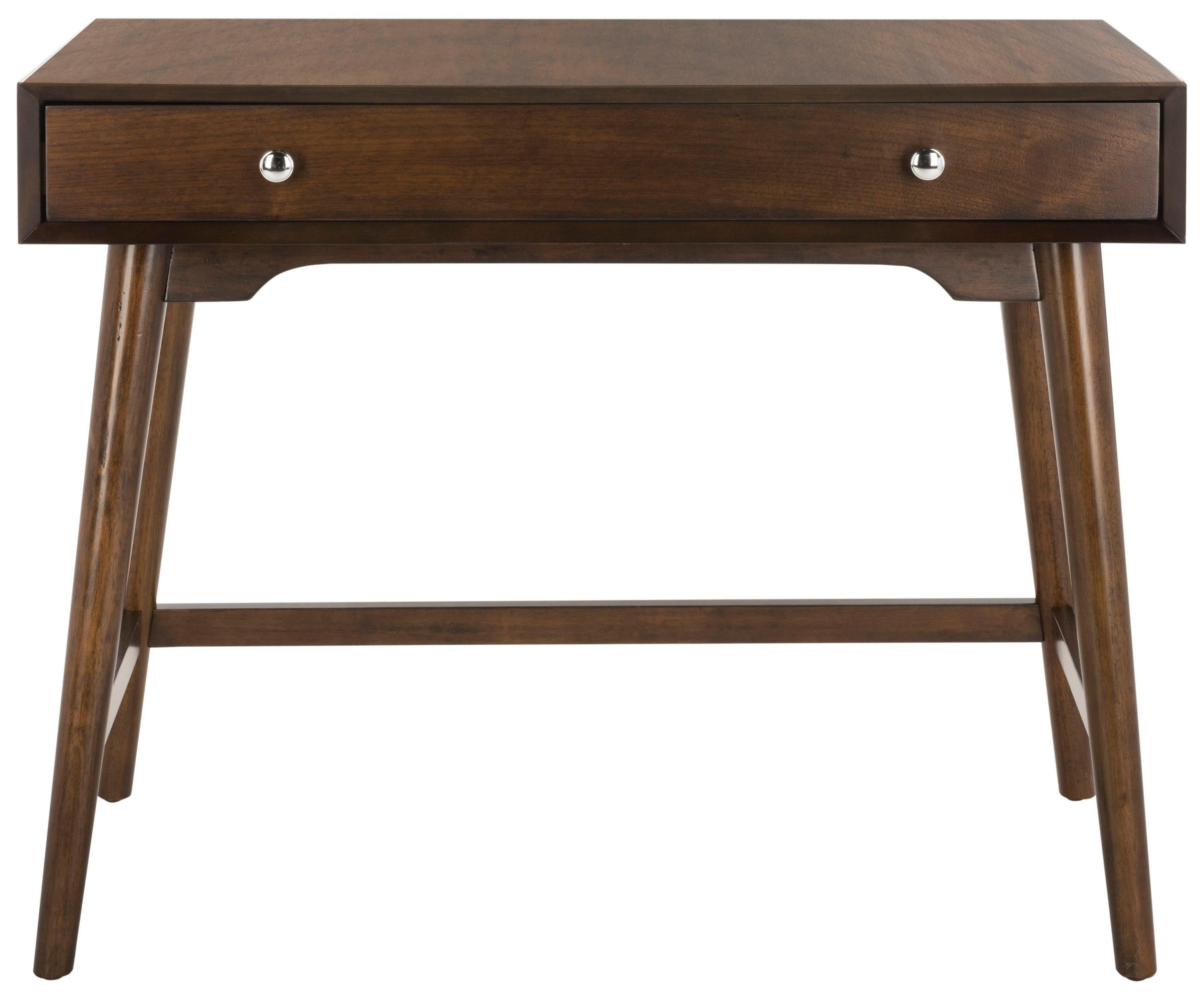 Isadora Midcentury Modern Desk - Walnut - Safavieh