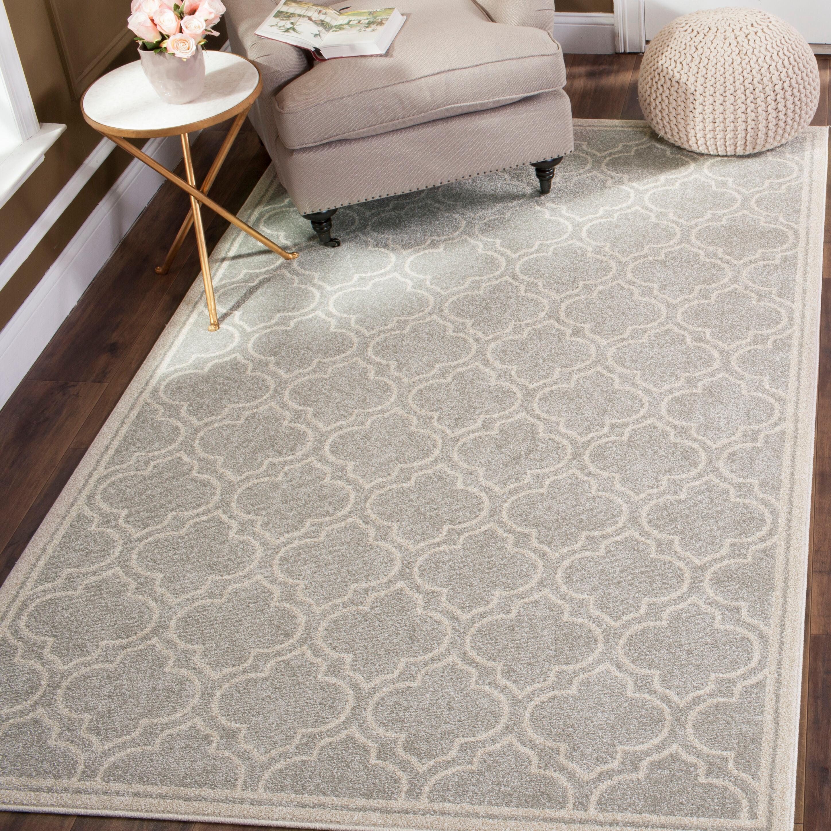 Amherst AMT412 Power Loomed Accent Rug - Light Grey/Ivory - 3'x5' - Safavieh.