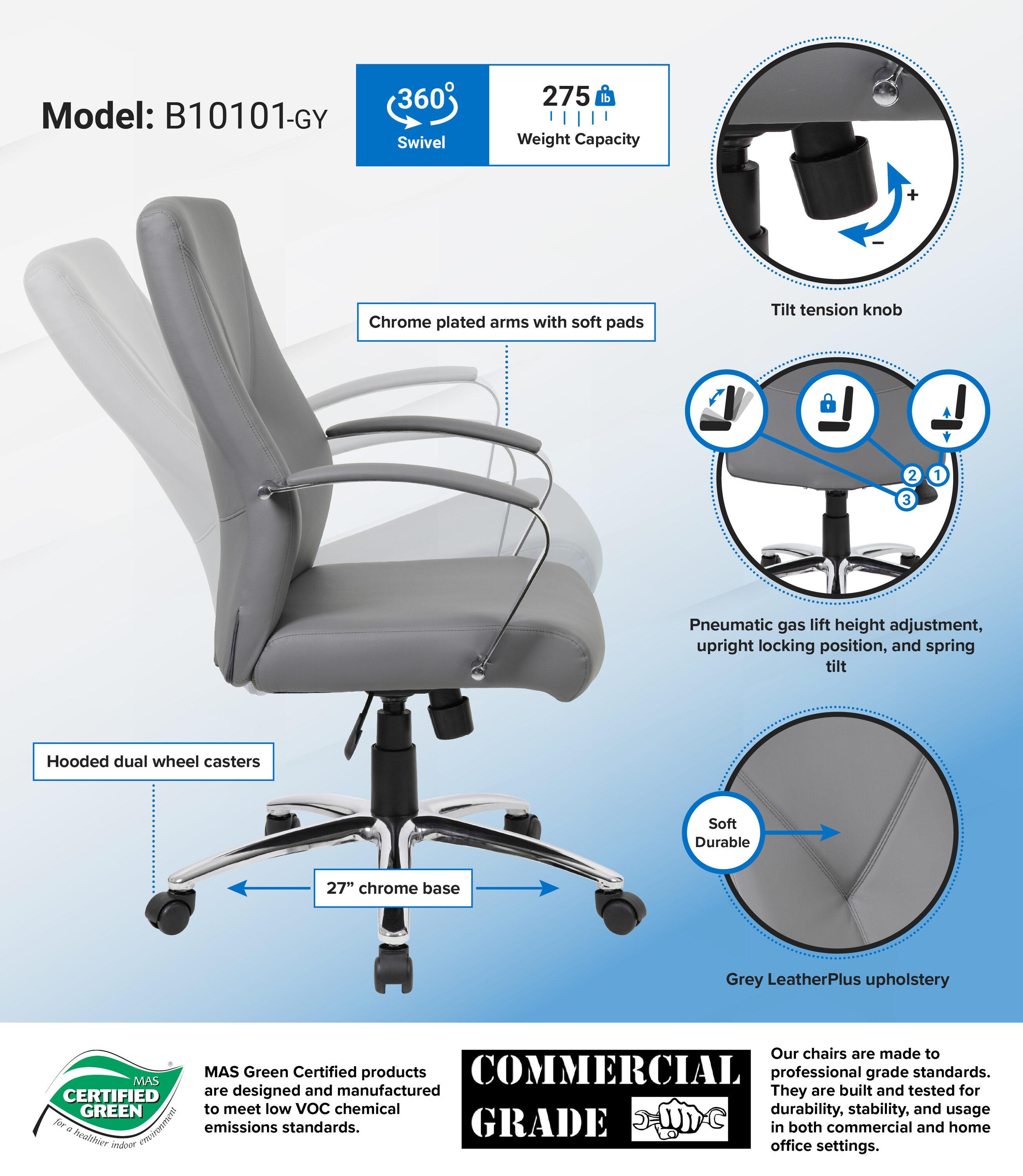 Boss Office Products Leather Conference Chair