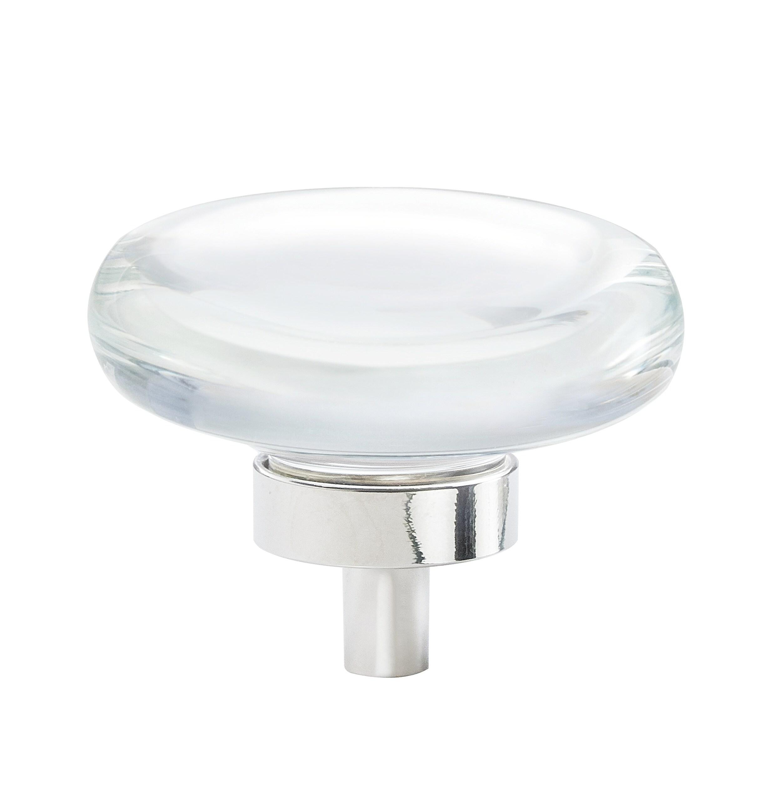 Amerock Glacio 1-3/4 inch (44mm) Diameter Clear/Polished Nickel Cabinet Knob