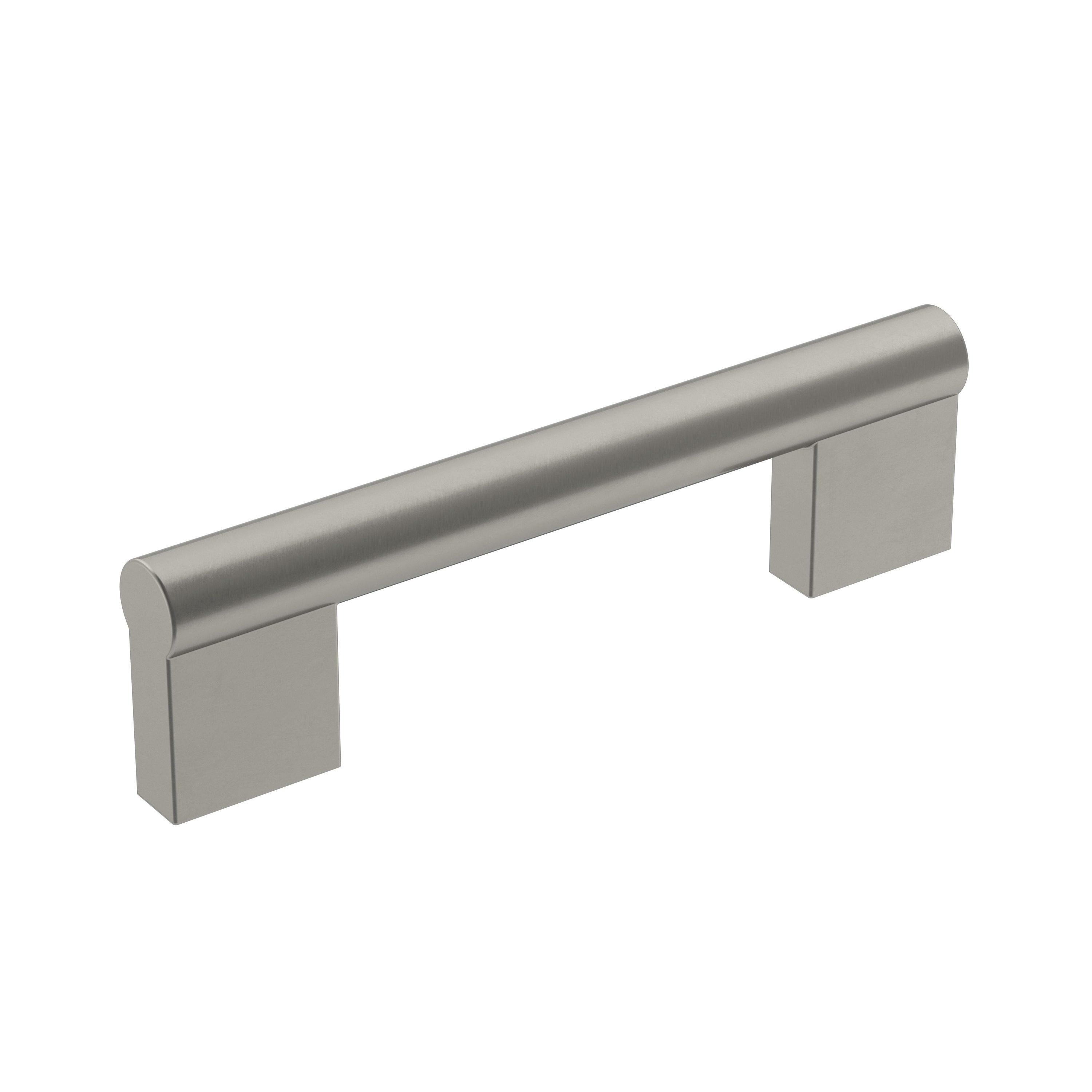 Amerock Versa 3-3/4 inch (96mm) Center-to-Center Satin Nickel Cabinet Pull