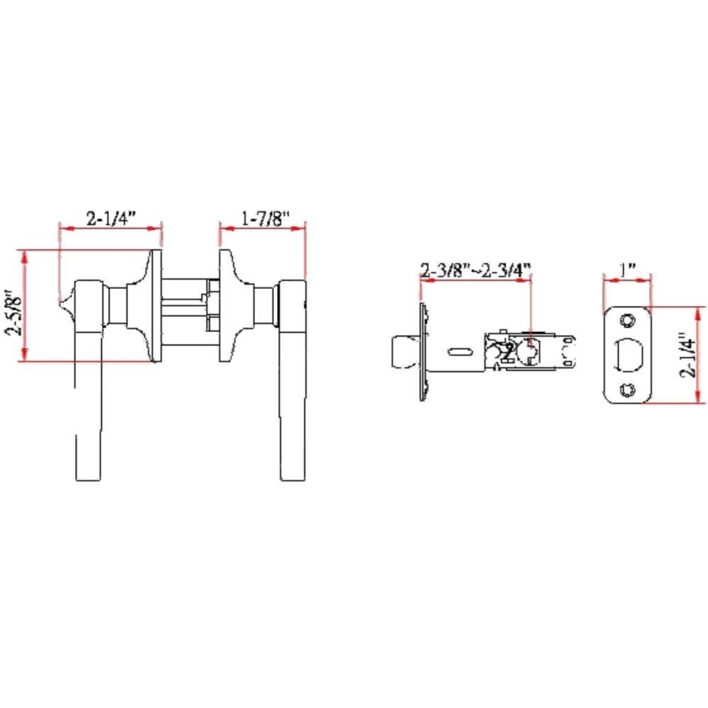 Scroll Privacy Bed/Bath Door Lever