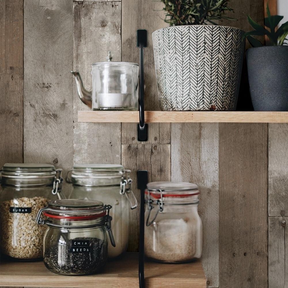 Tempaper & Co.® Repurposed Wood Removable Peel and Stick Wallpaper, 28 sq ft: Vinyl Self-Adhesive Blue Wood Grain