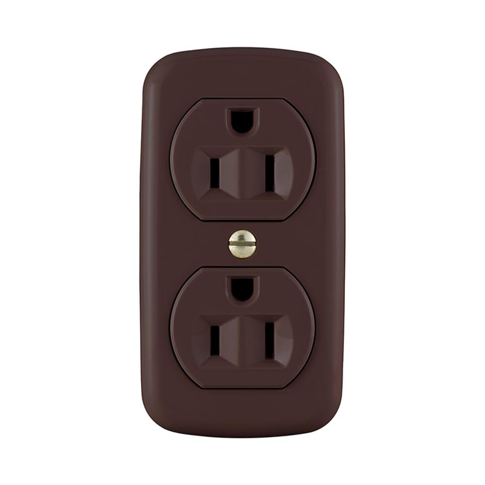Eaton Wiring Devices 78B-BOX 15 Amp 3 Wire Grounded Duplex Receptical Brown, Each