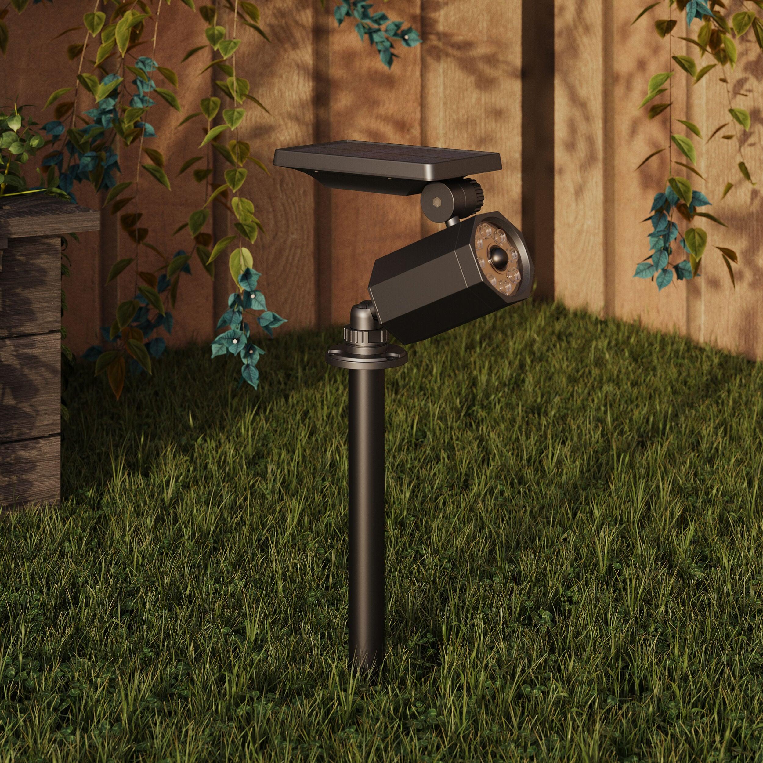 LED Solar Powered Dusk to Dawn Outdoor Security Spotlight with Motion Sensor and Timer