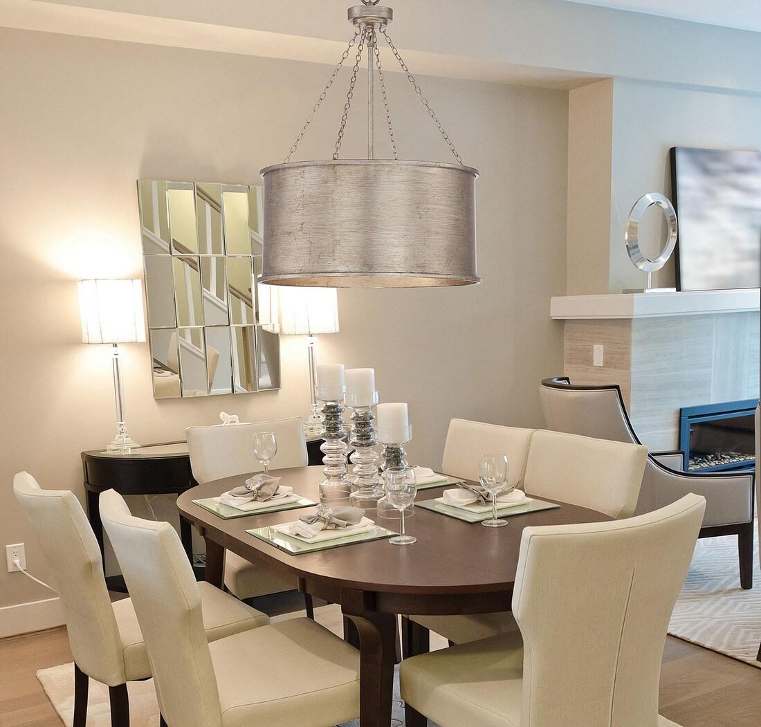 Savoy House Rochester 4 - Light Pendant in  Silver Patina