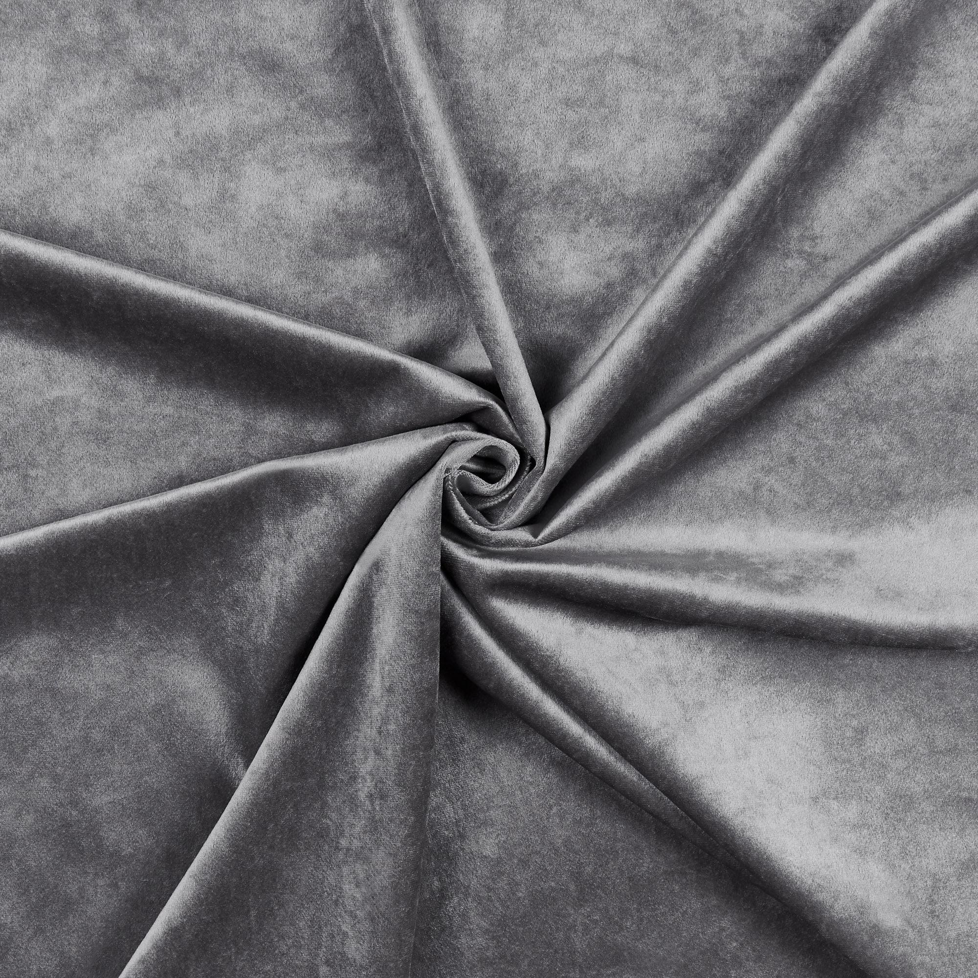 Set of 2 96"x54" Velvet Heavyweight Grommet Top Window Curtain Panel Gray: Light Filtering, Polyester, Exclusive Home