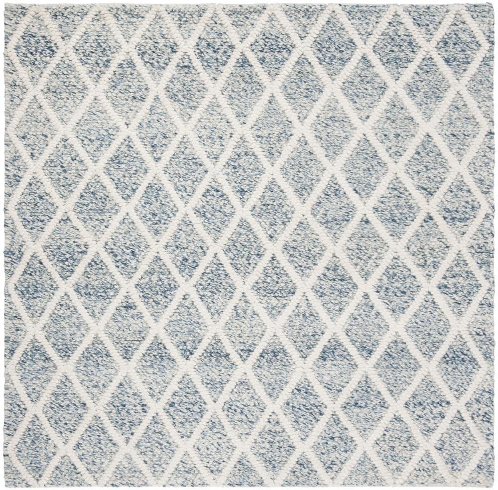 Natura NAT711 Hand Woven Area Rug - Ivory/Blue - 6'x6' - Safavieh.