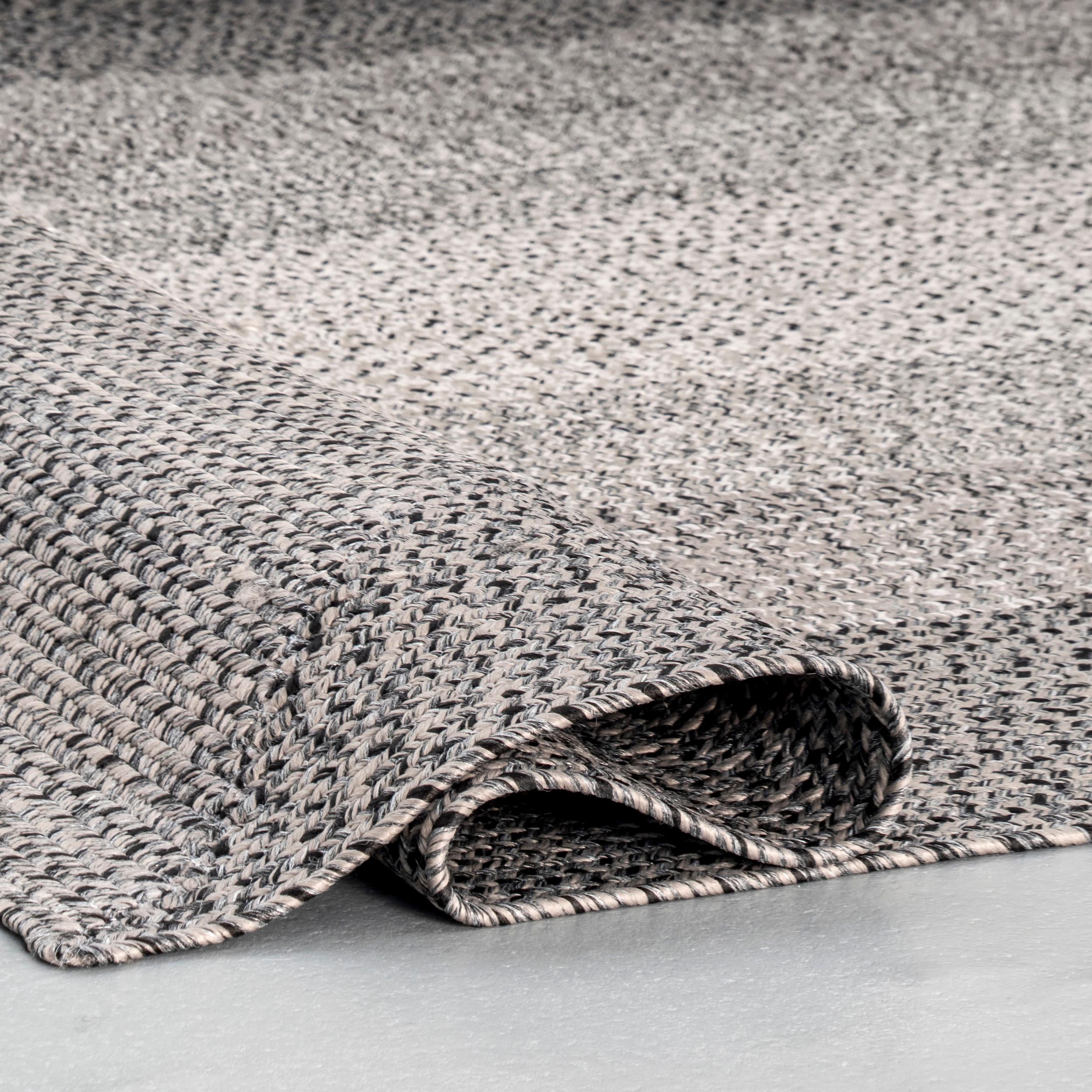 Nuloom Jayda Braided Gradience Indoor/Outdoor Outdoor - Charcoal 5' x 8'
