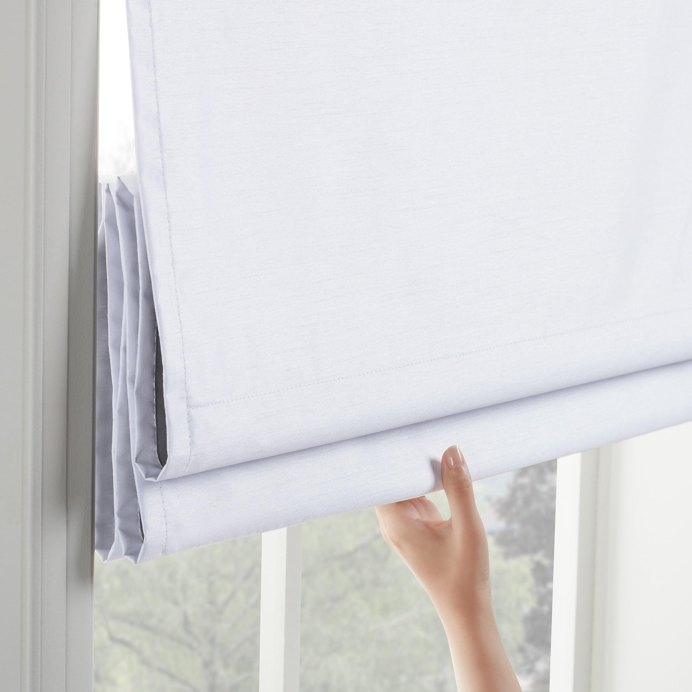 Eclipse Cordless Blackout Polyester Shade, White, 27 in x 64 in