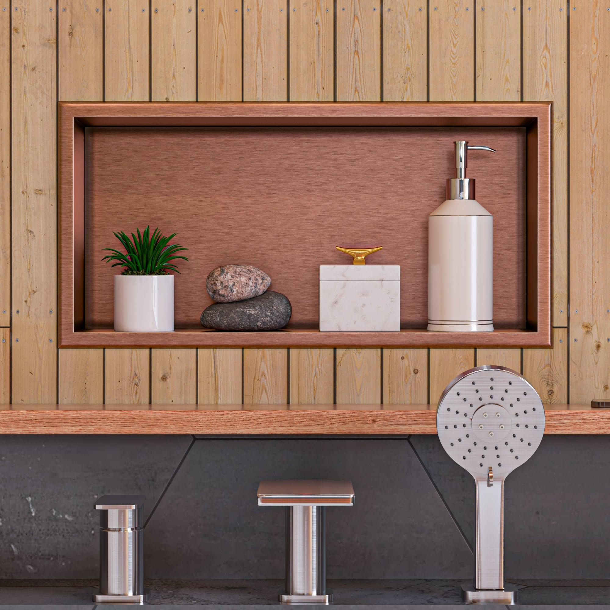 Adhesive Stainless Steel Shower Shelf
