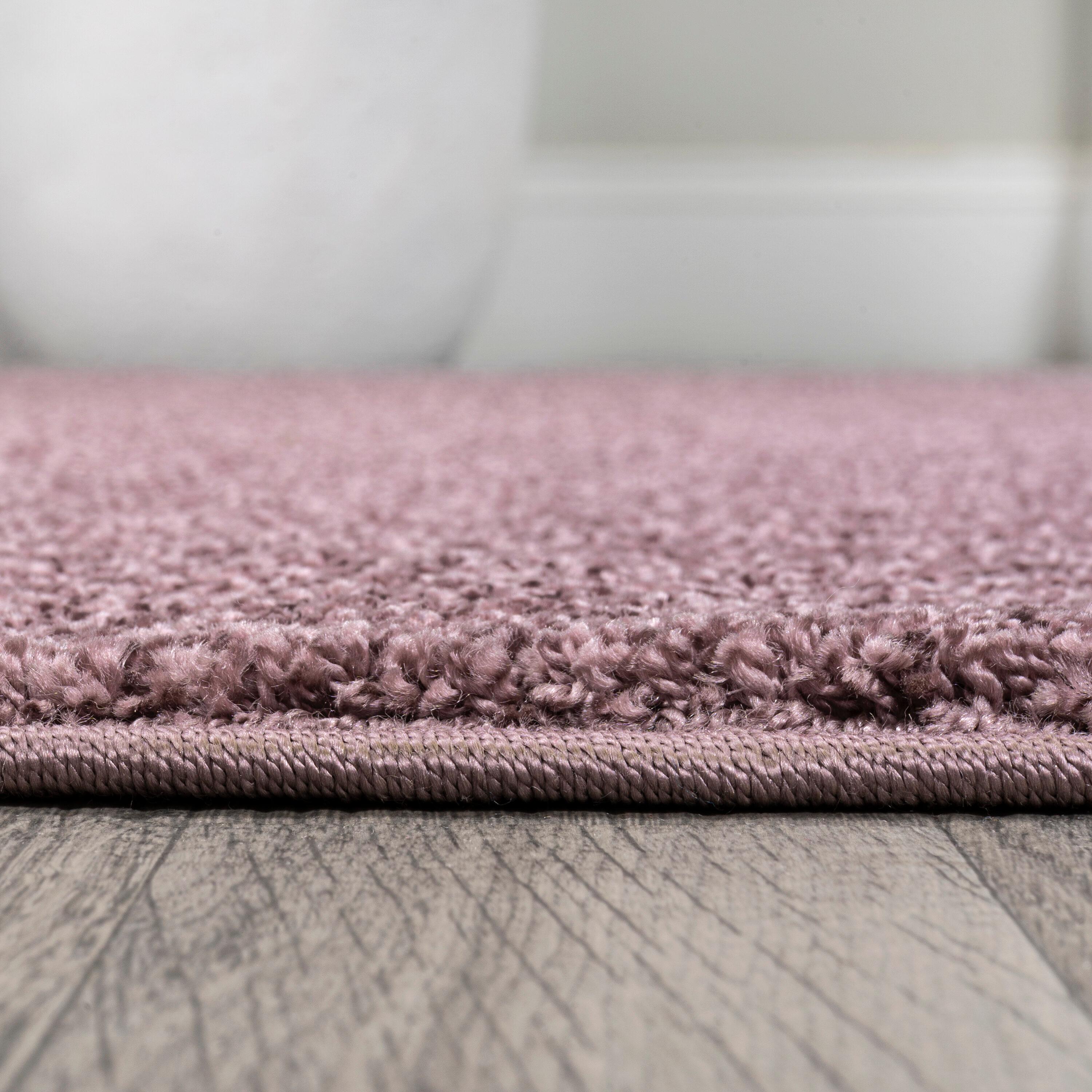 8'x10' Haze Solid Low-Pile, Light Purple - JONATHAN Y