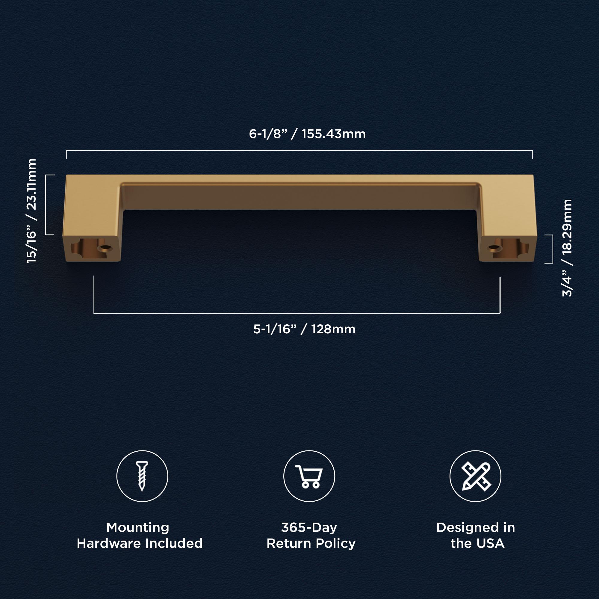 Heritage Designs Kitchen Cabinet Handles, 5 1/16" Drawer Pulls for Cabinet Doors, Dresser Drawers