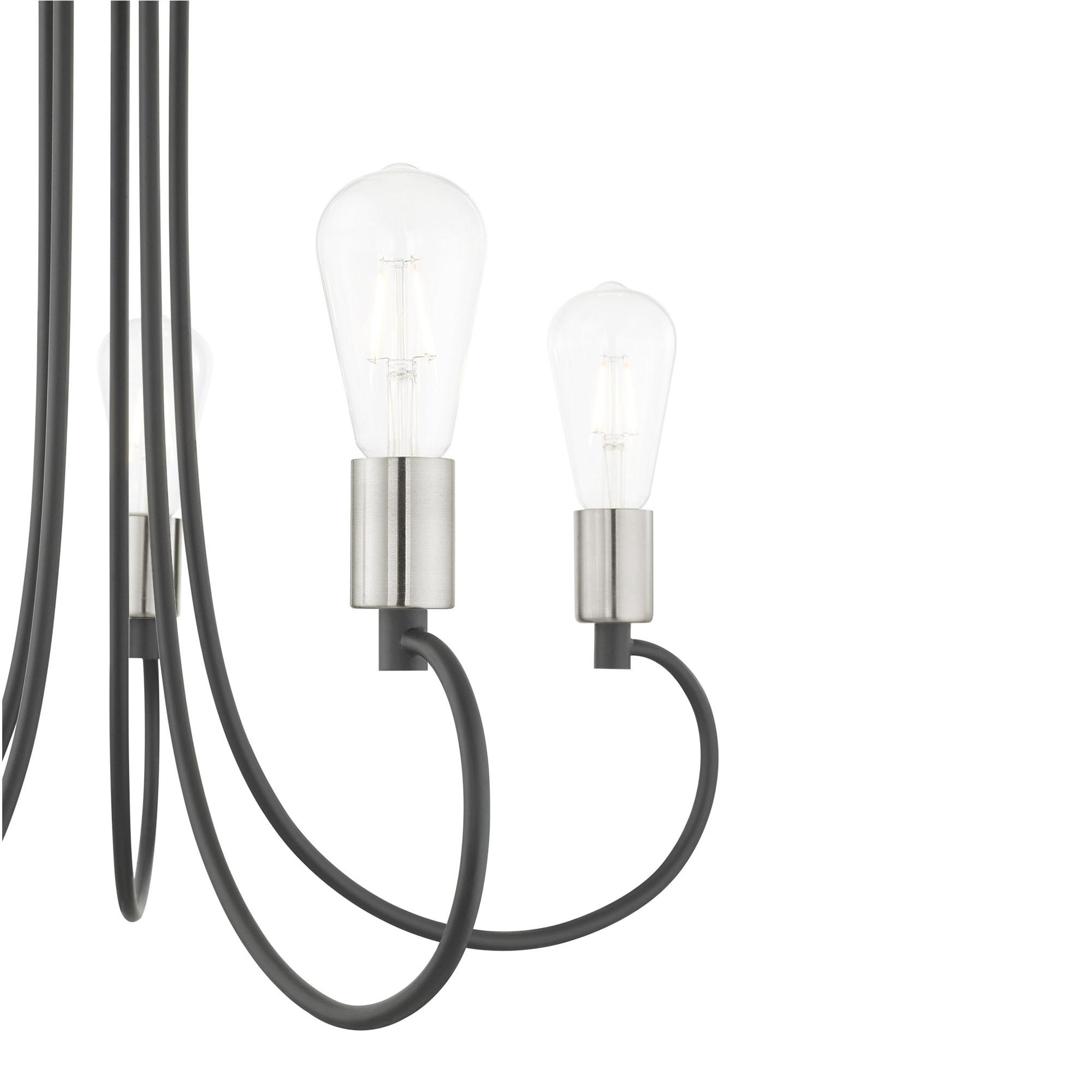 Livex Lighting Bari 5 - Light Chandelier in  Scandinavian Gray