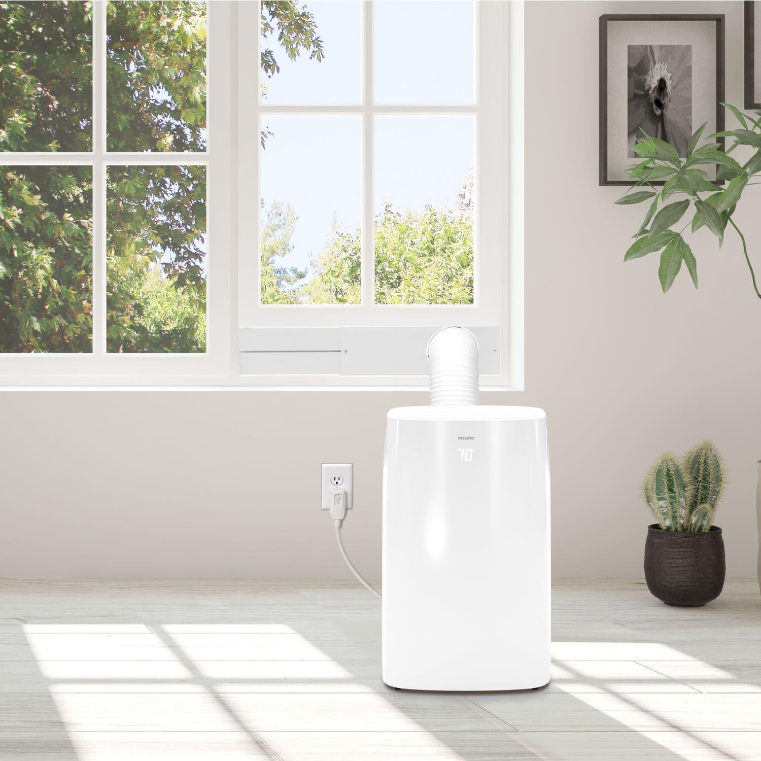 Freonic 6,000 BTU Portable Air Conditioner with Dehumidifier, 115V for up to 300 Sq. Ft. in White