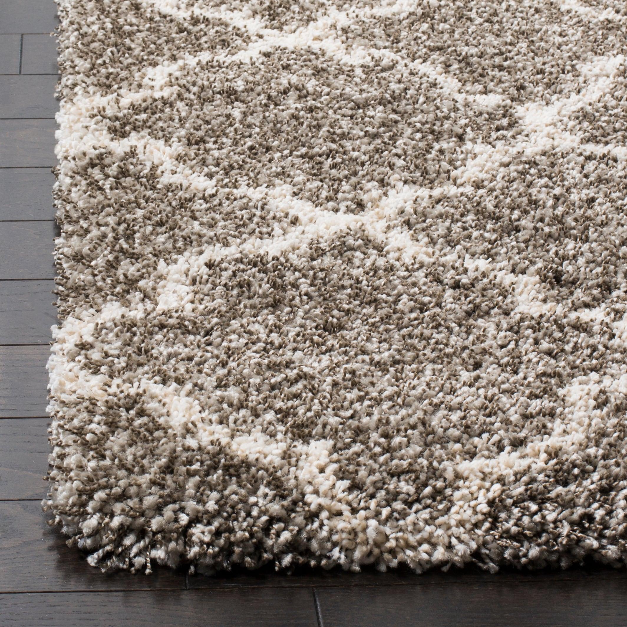 Hudson Shag SGH282 Power Loomed Indoor Area Rug - Grey/Ivory - 6'x9' - Safavieh