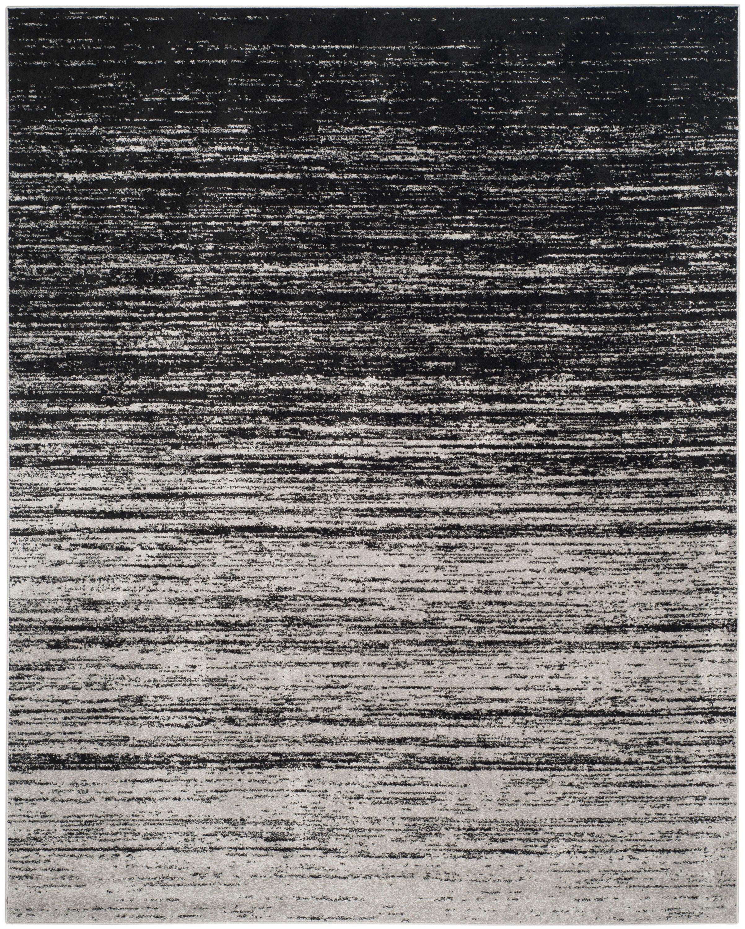 SAFAVIEH Adirondack Esmond Abstract Area Rug, Silver/Black, 8' x 10'