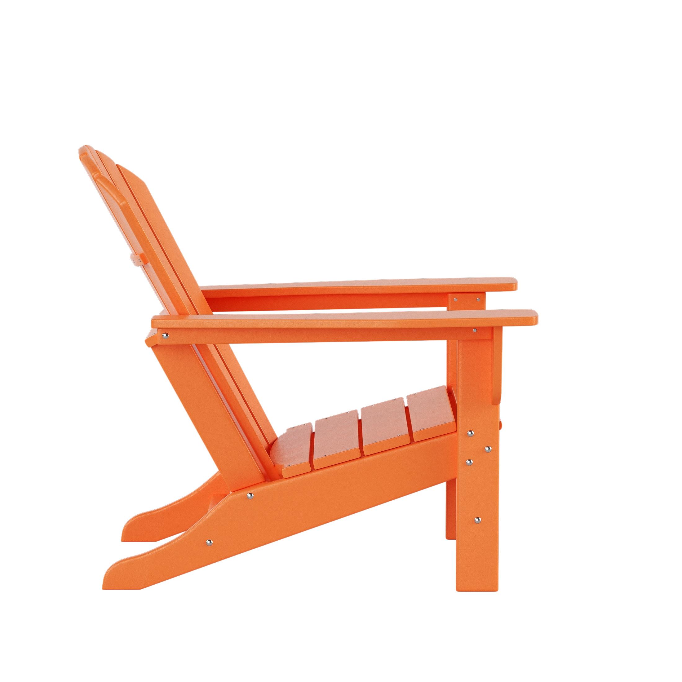 Polytrends  Altura  Outdoor Eco-Friendly All Weather Poly Patio Adirondack Chair (Set of 2) Orange