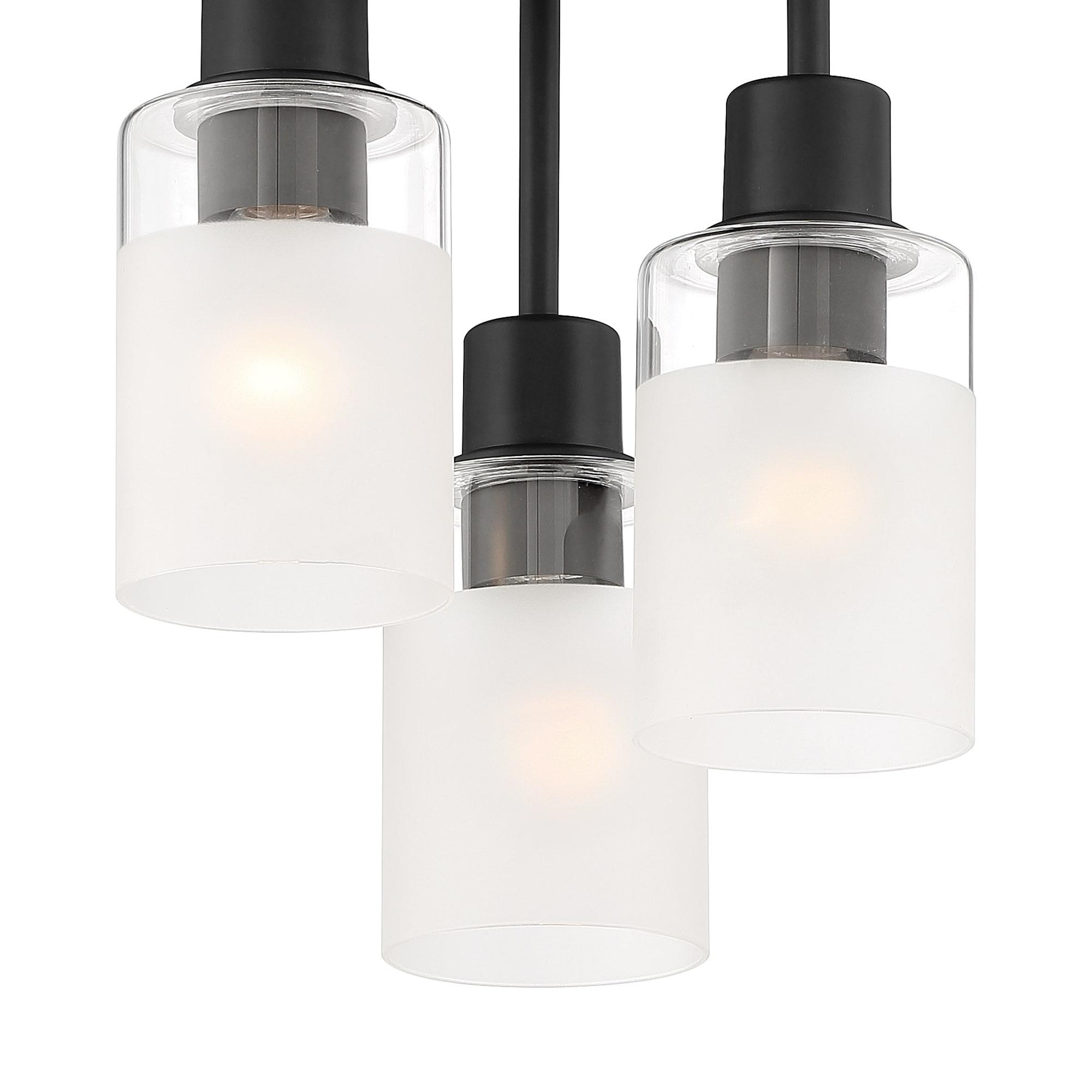 Designers Fountain Cedar Lane 3 Light Matte Black Semi-Flush Mount Ceiling Light, D236M-SF-MB