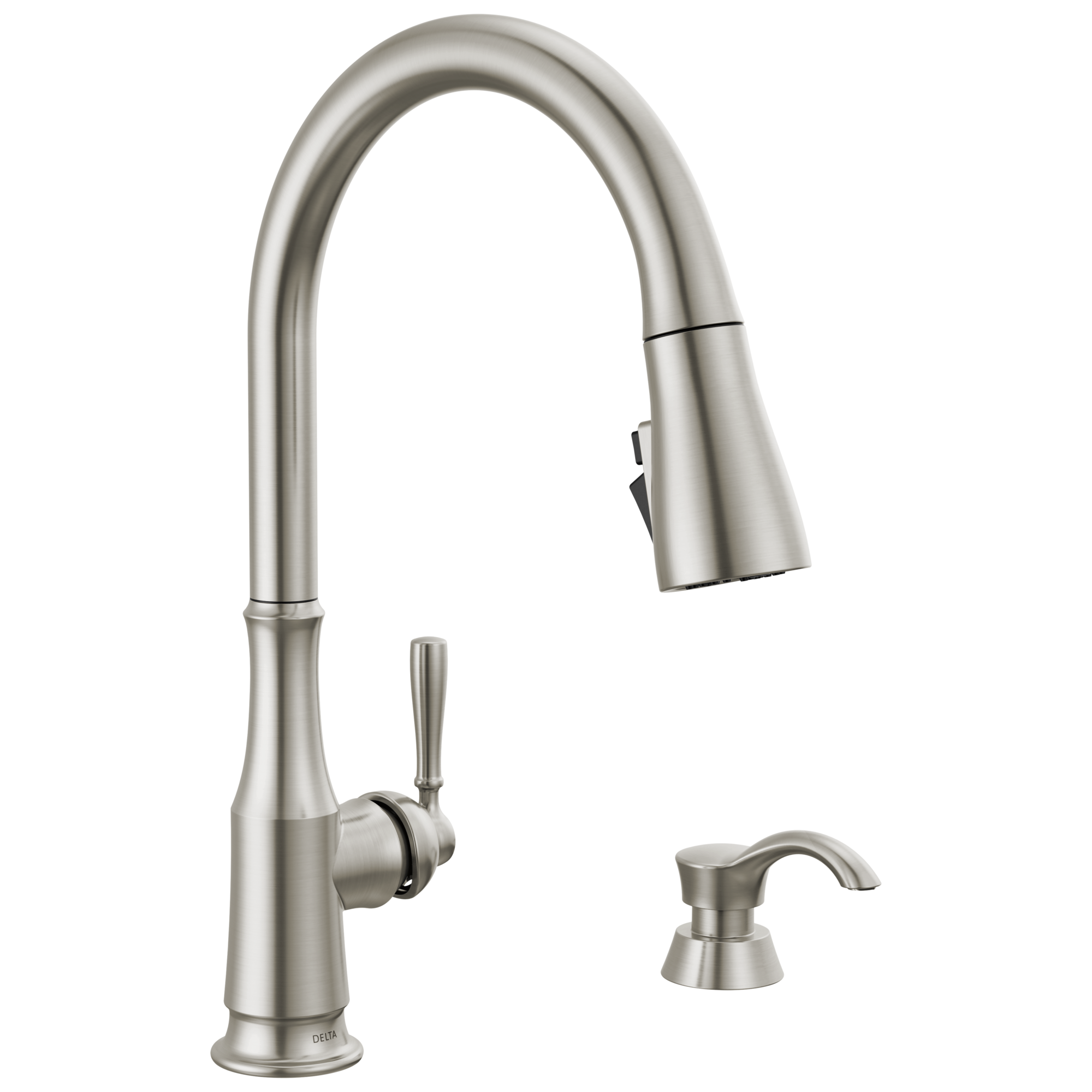 Capertee Pull Down Sprayer Kitchen Sink Faucet with Matching Soap Dispenser