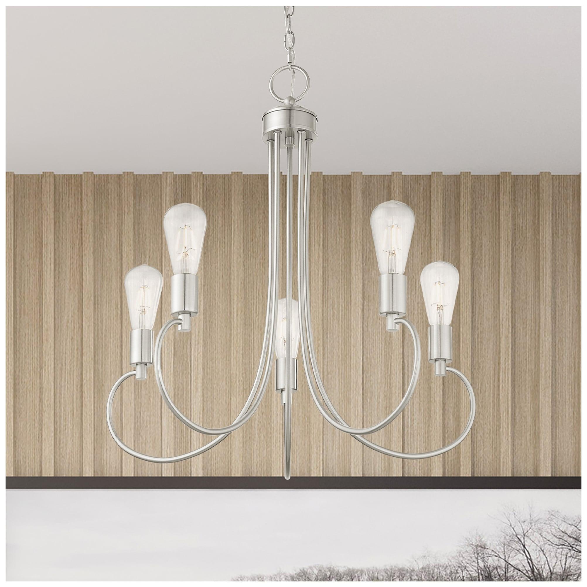 Livex Lighting Bari 5 - Light Chandelier in  Brushed Nickel