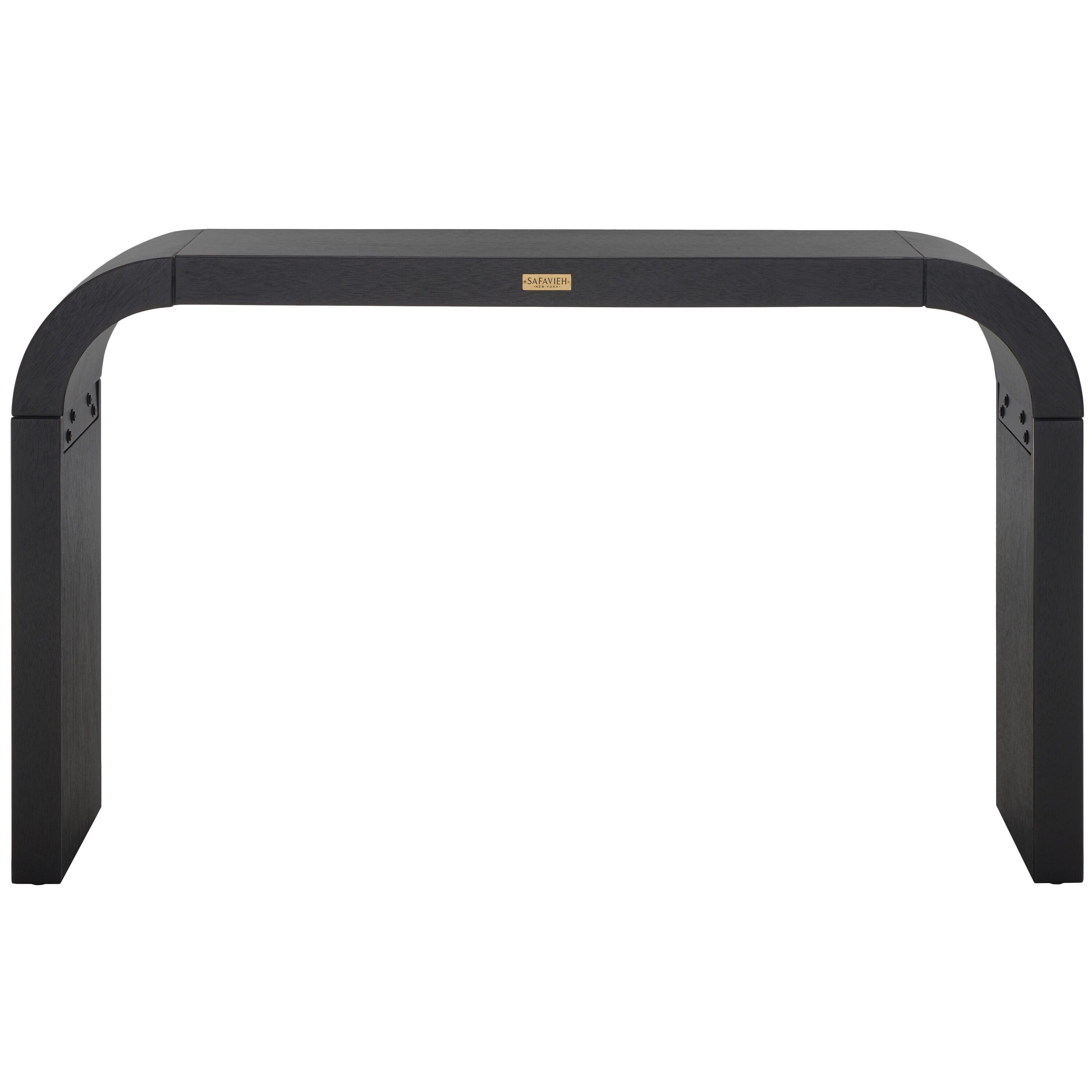 Liasonya Curved Console Table - Black - Safavieh