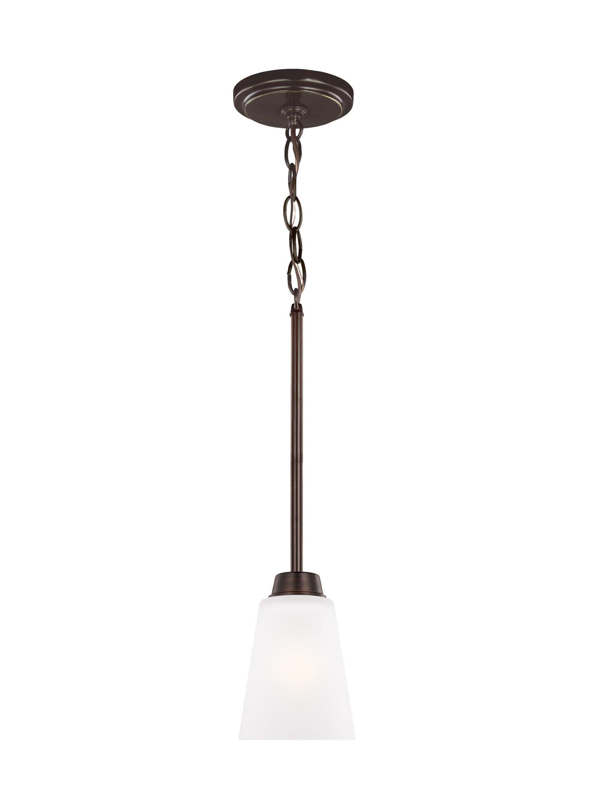 Kerrville Brushed Nickel Mini-Pendant with Satin Etched Glass