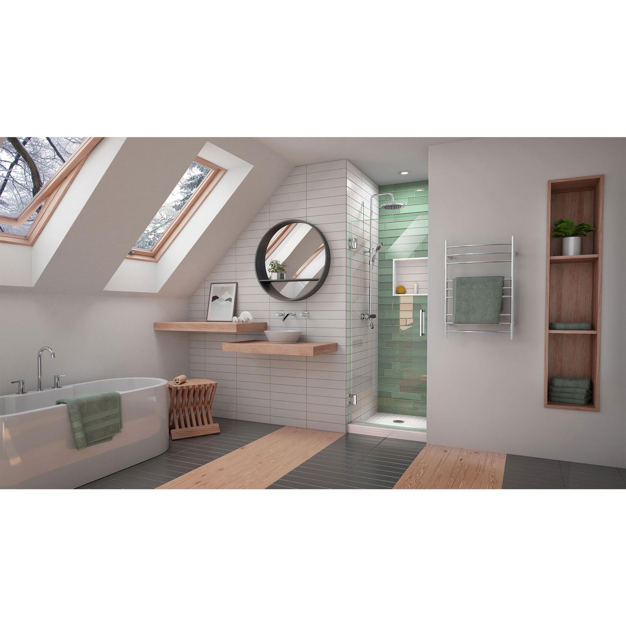 Unidoor-LS 29'' W x 72" H Hinged Frameless Shower Door with ClearMax Technology