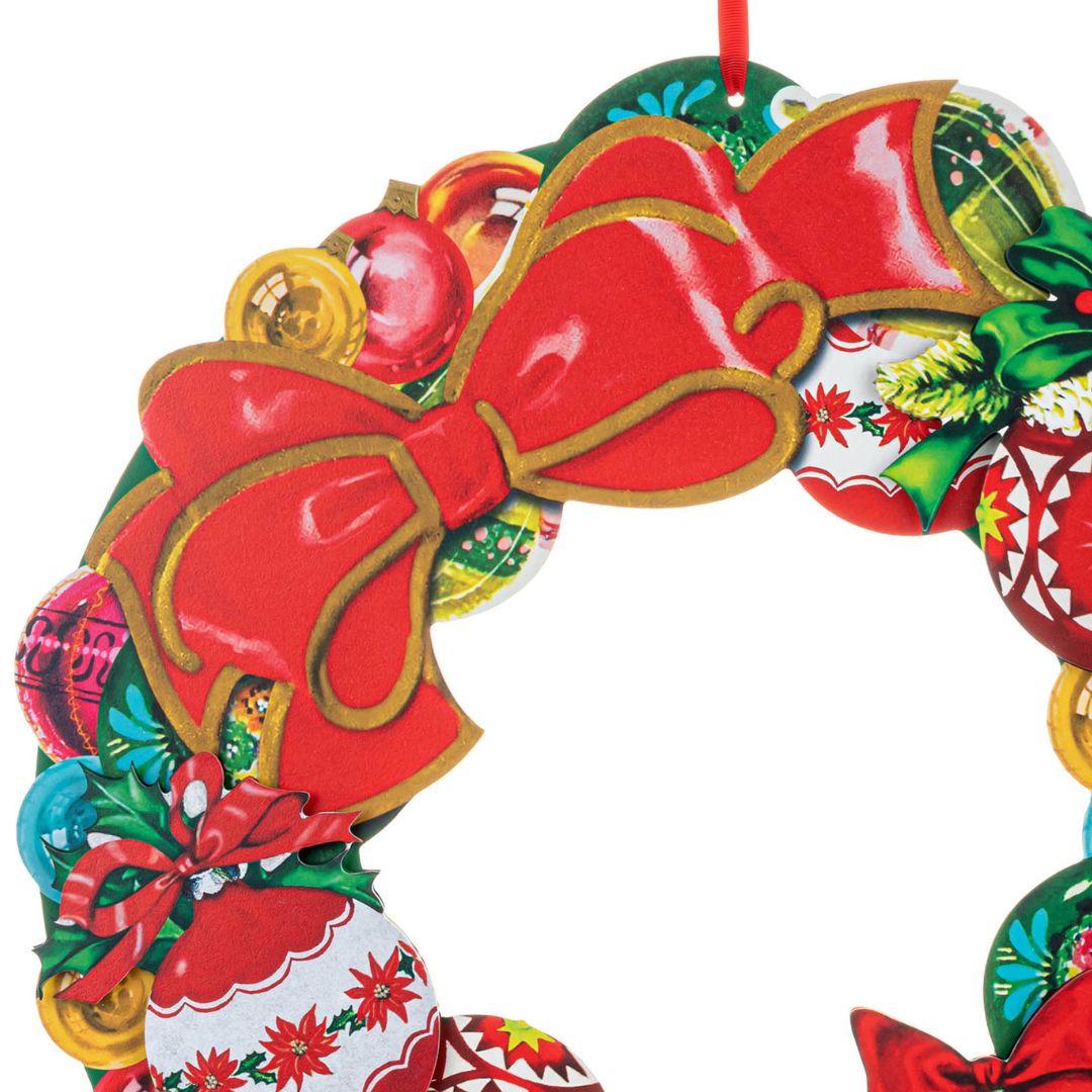 Mr. Christmas Nostalgic 19" Wooden Wreath - Vintage Ornament